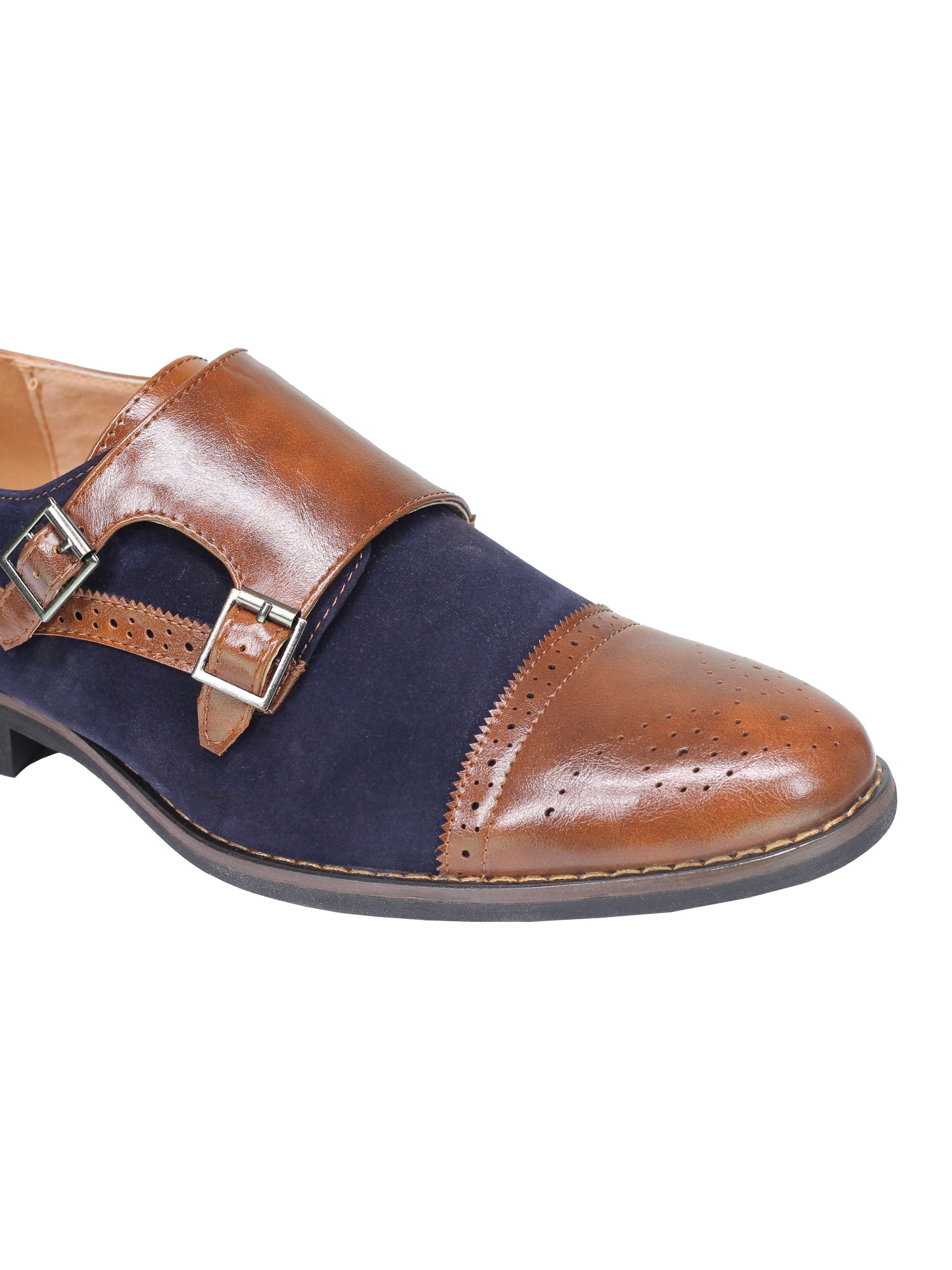 Suede Monk Strap Shoes