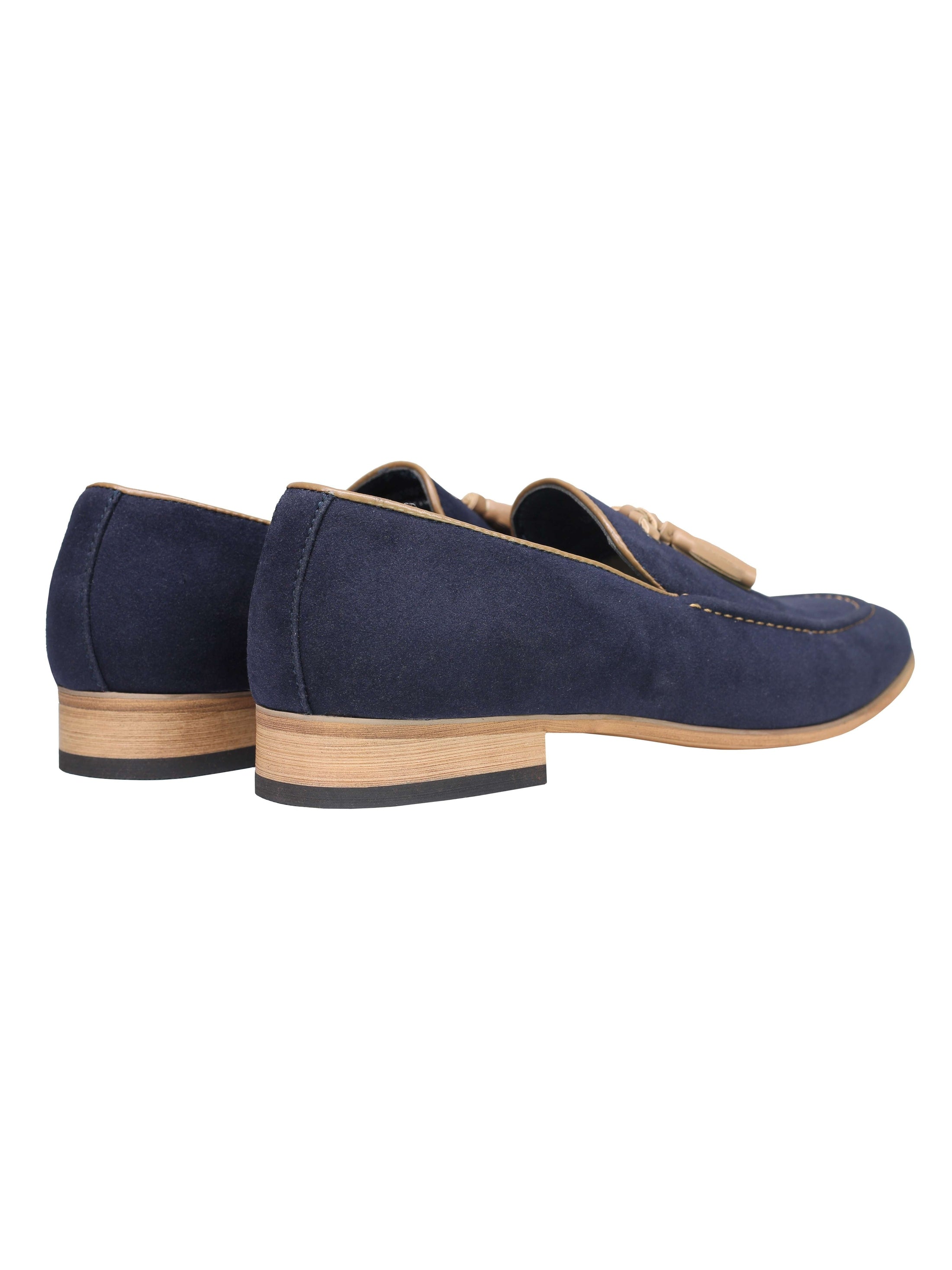 Suede Faux Leather Tassel Loafers