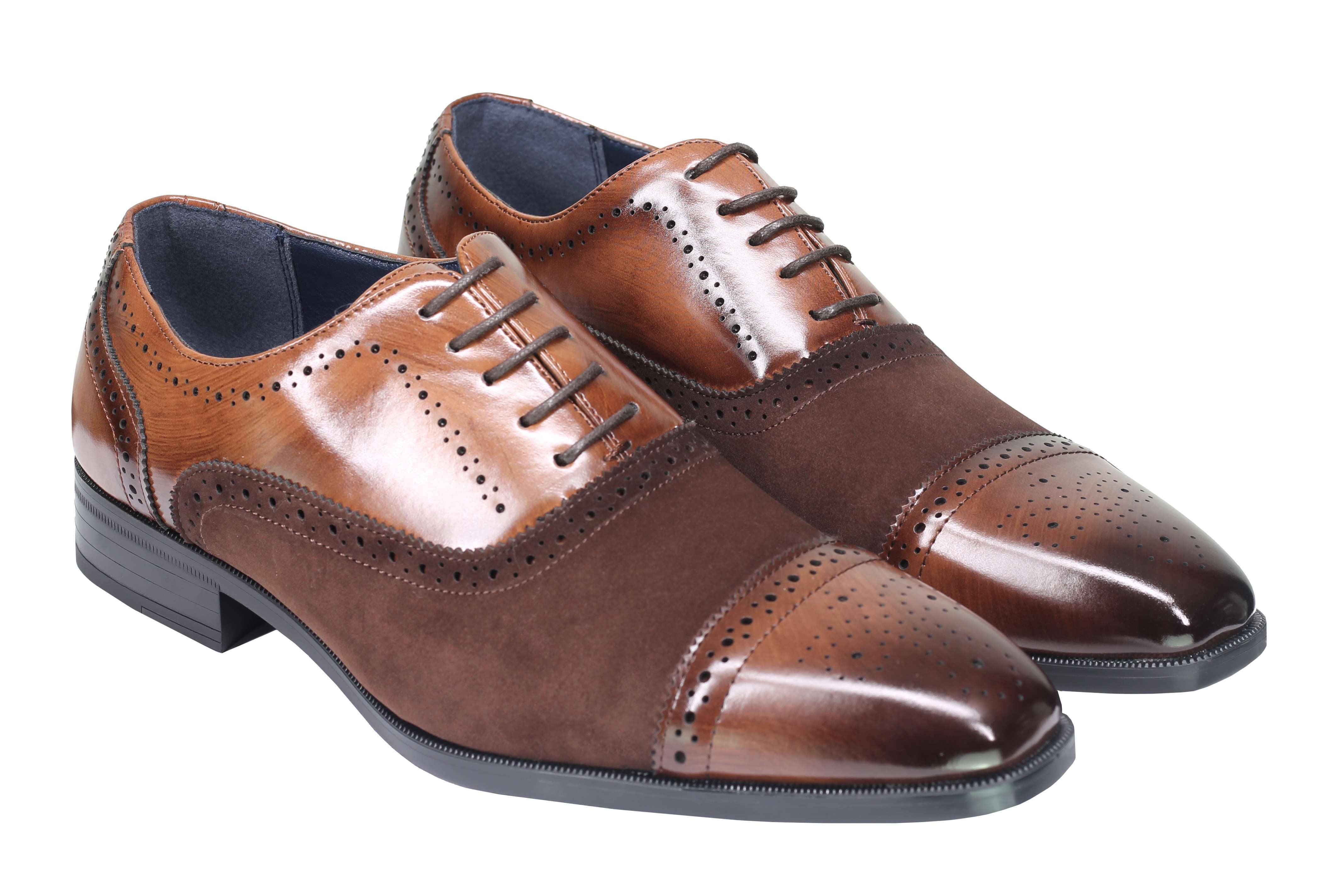 Brogue Suede Leather Oxford Lace Up
