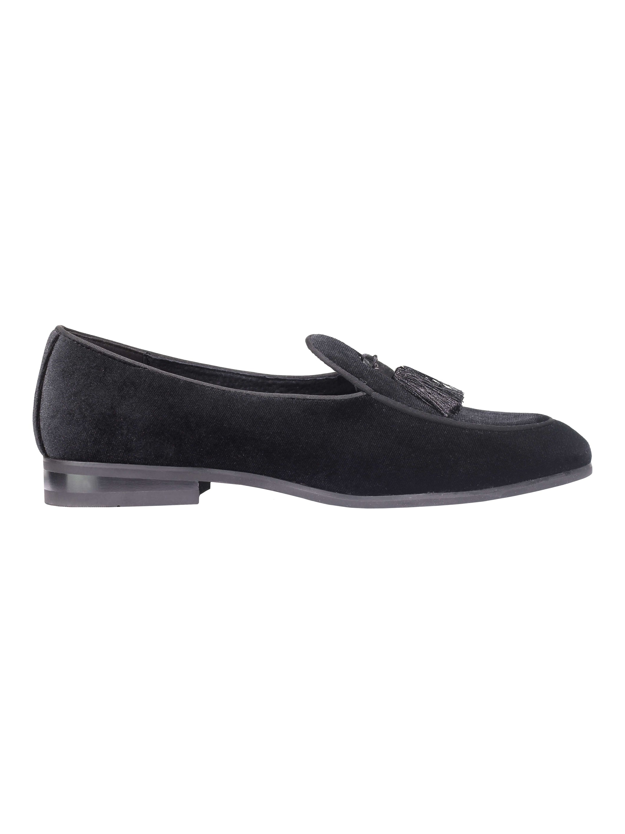 Velvet Loafers With Tassel