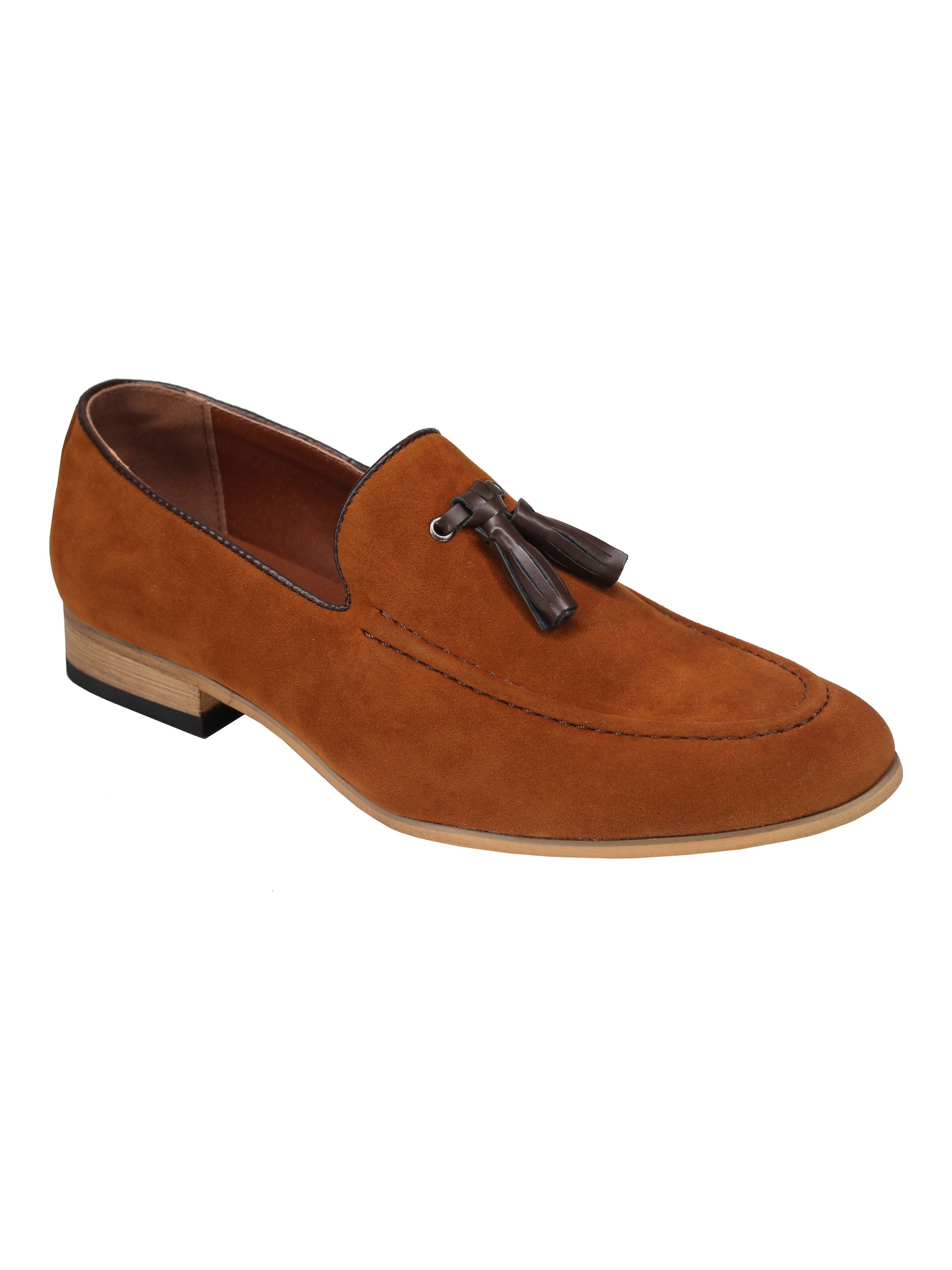 Suede Faux Leather Loafers With Tassel