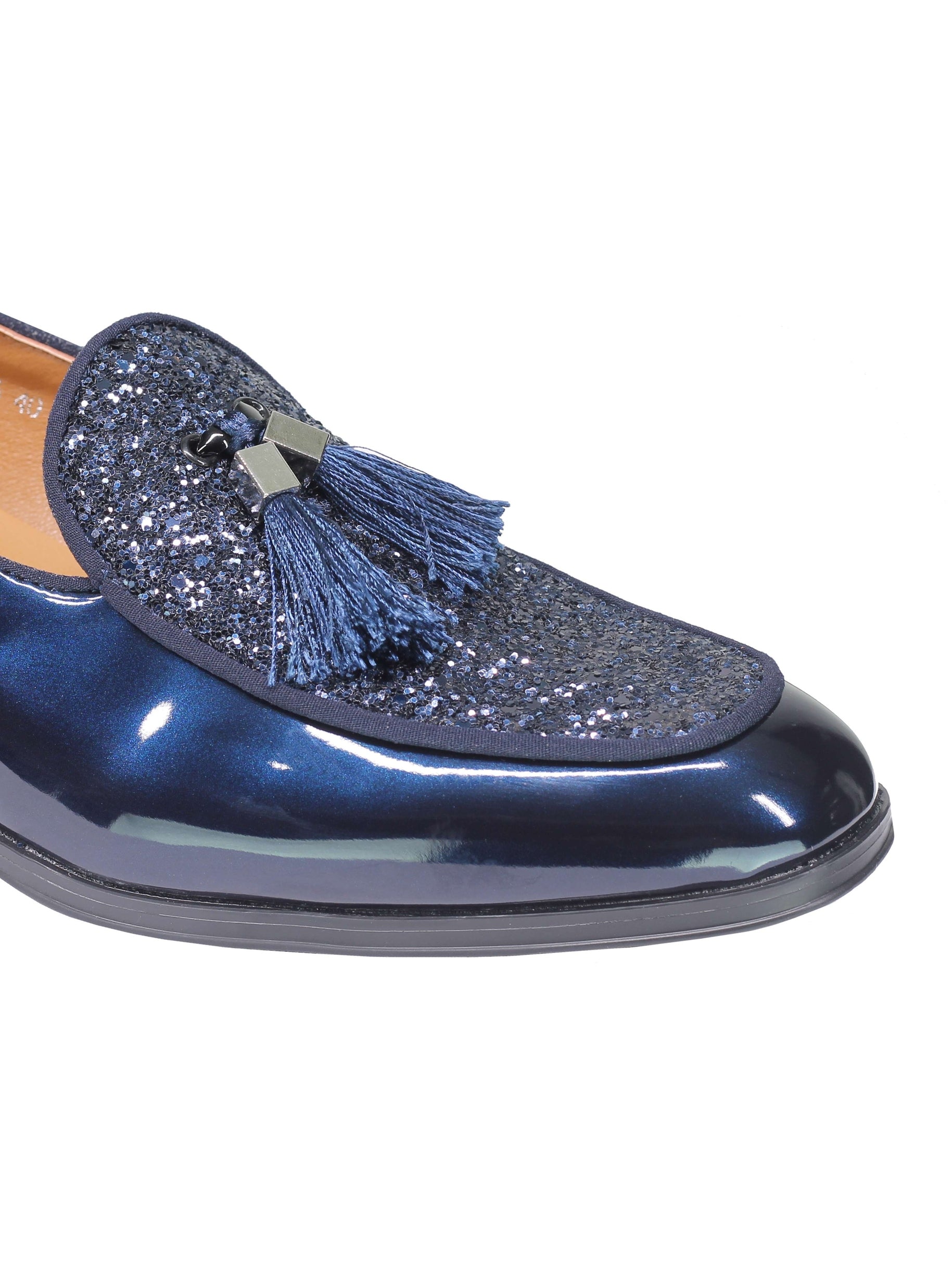 Glitter Shiny Tassel Loafers