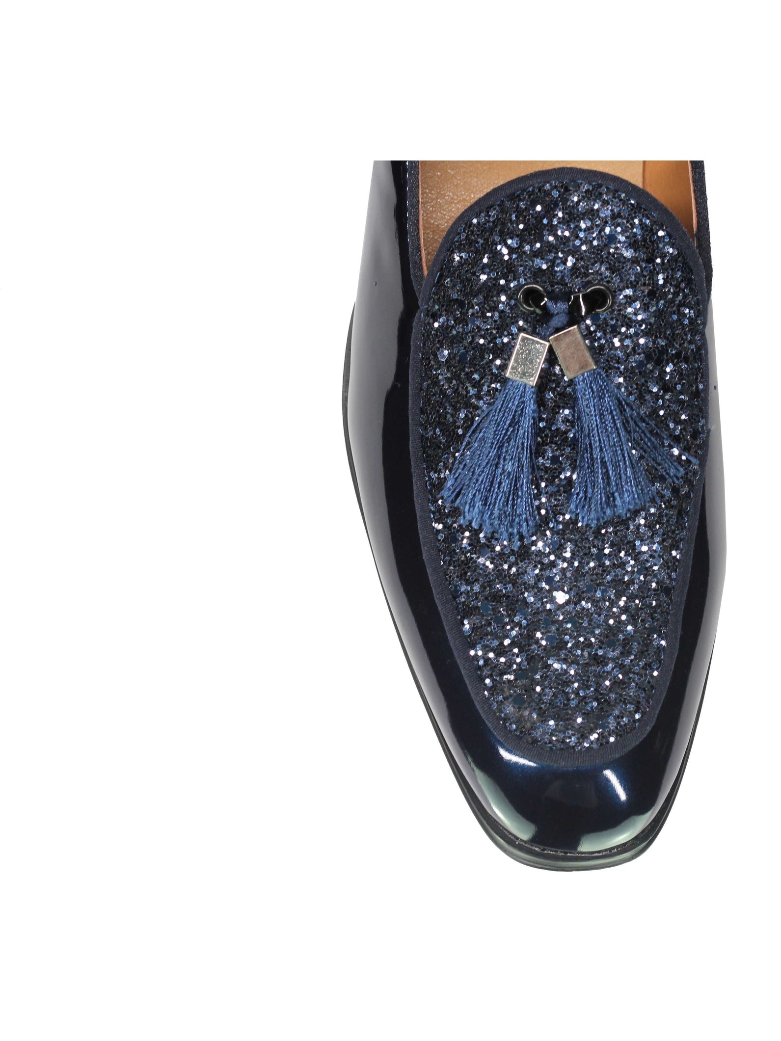 Glitter Shiny Tassel Loafers