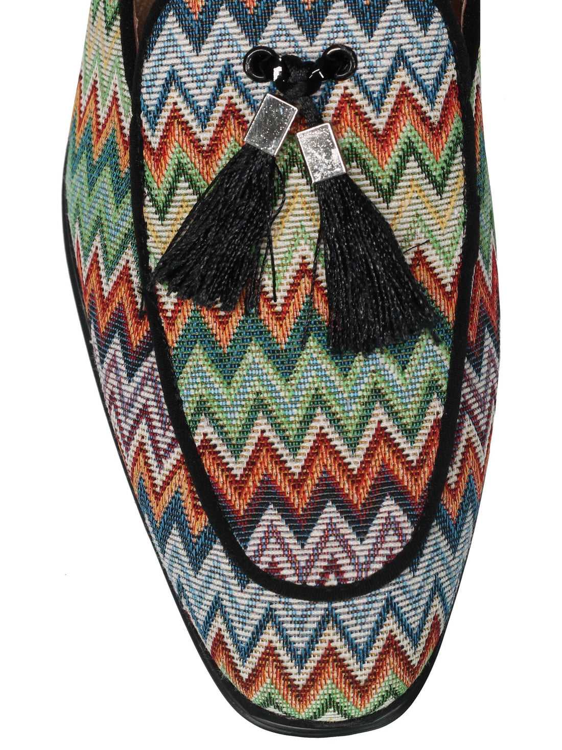 Colourful Print Tassel Loafers