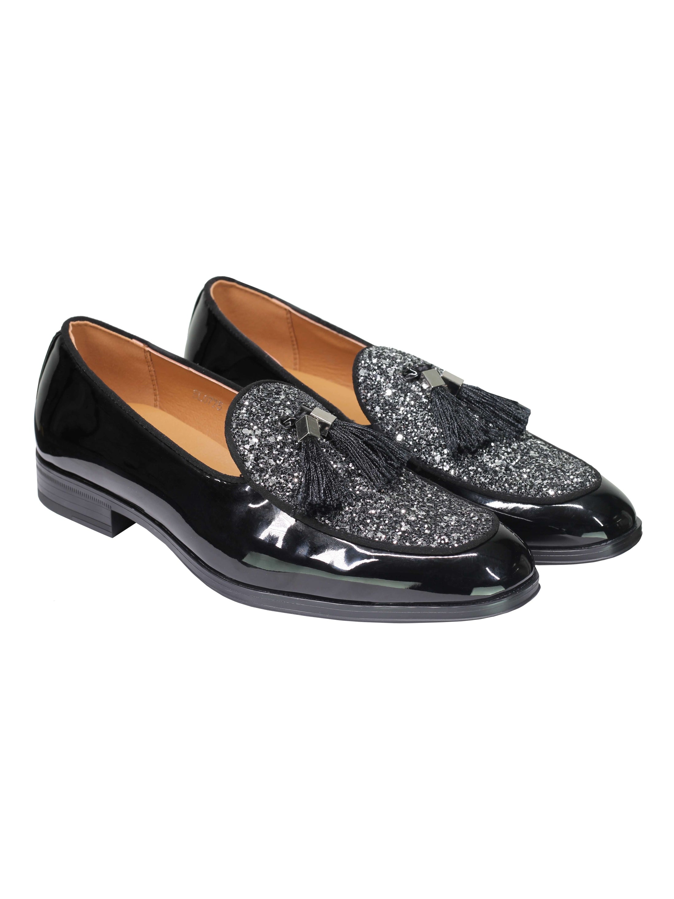 Glitter Shiny Tassel Loafers