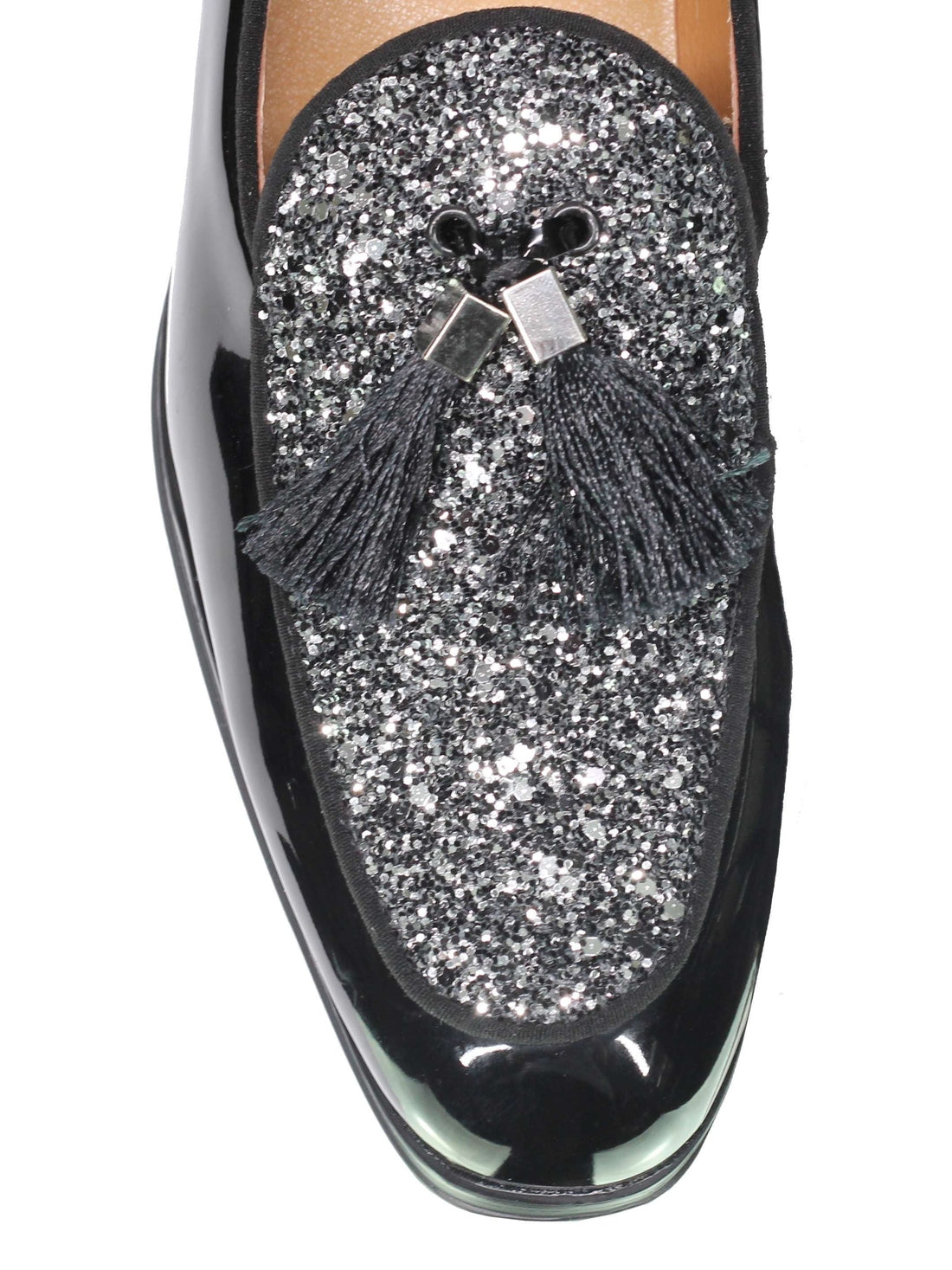 Glitter Shiny Tassel Loafers