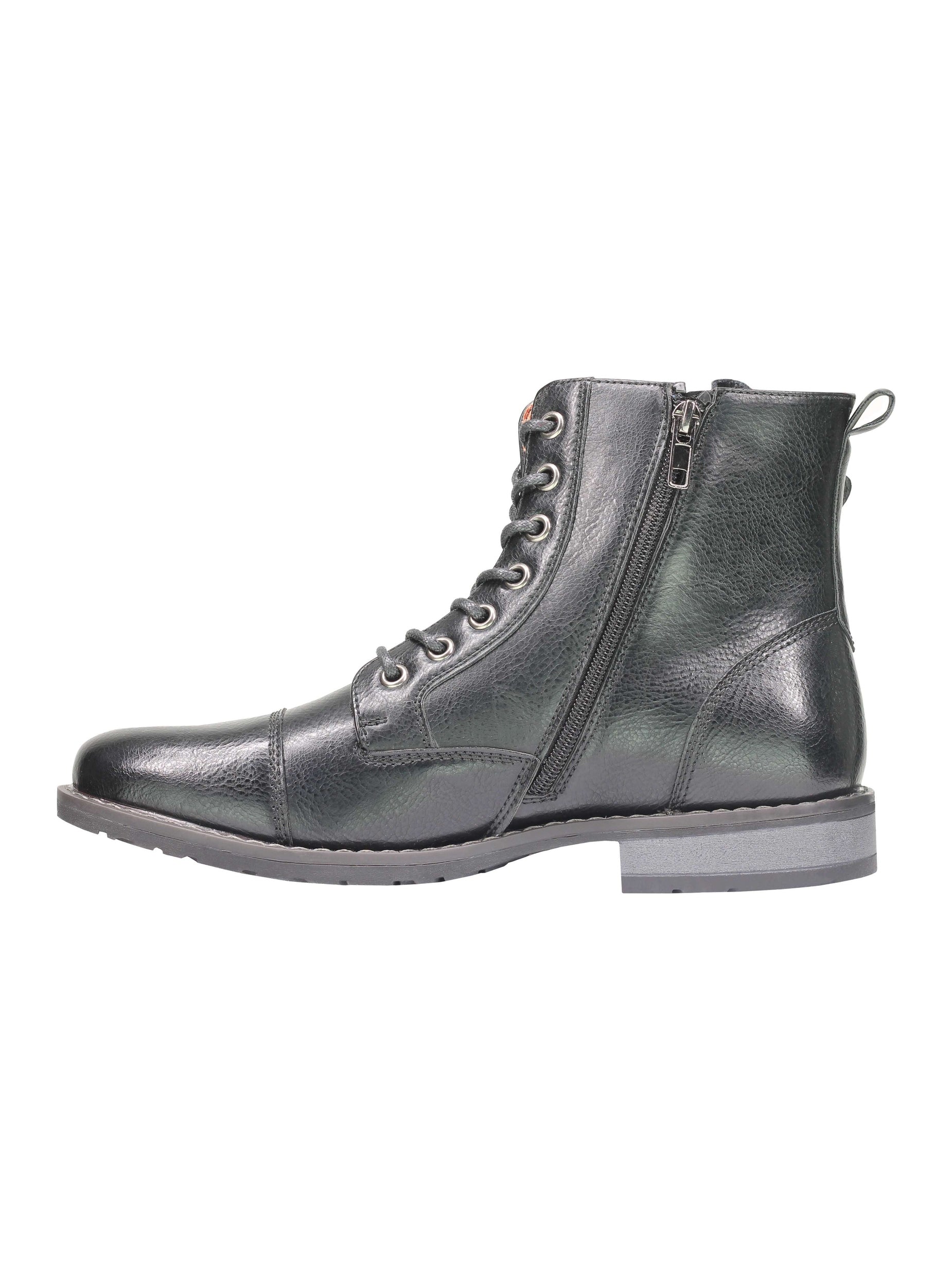 Military Combat Lace Up Boots With Zip