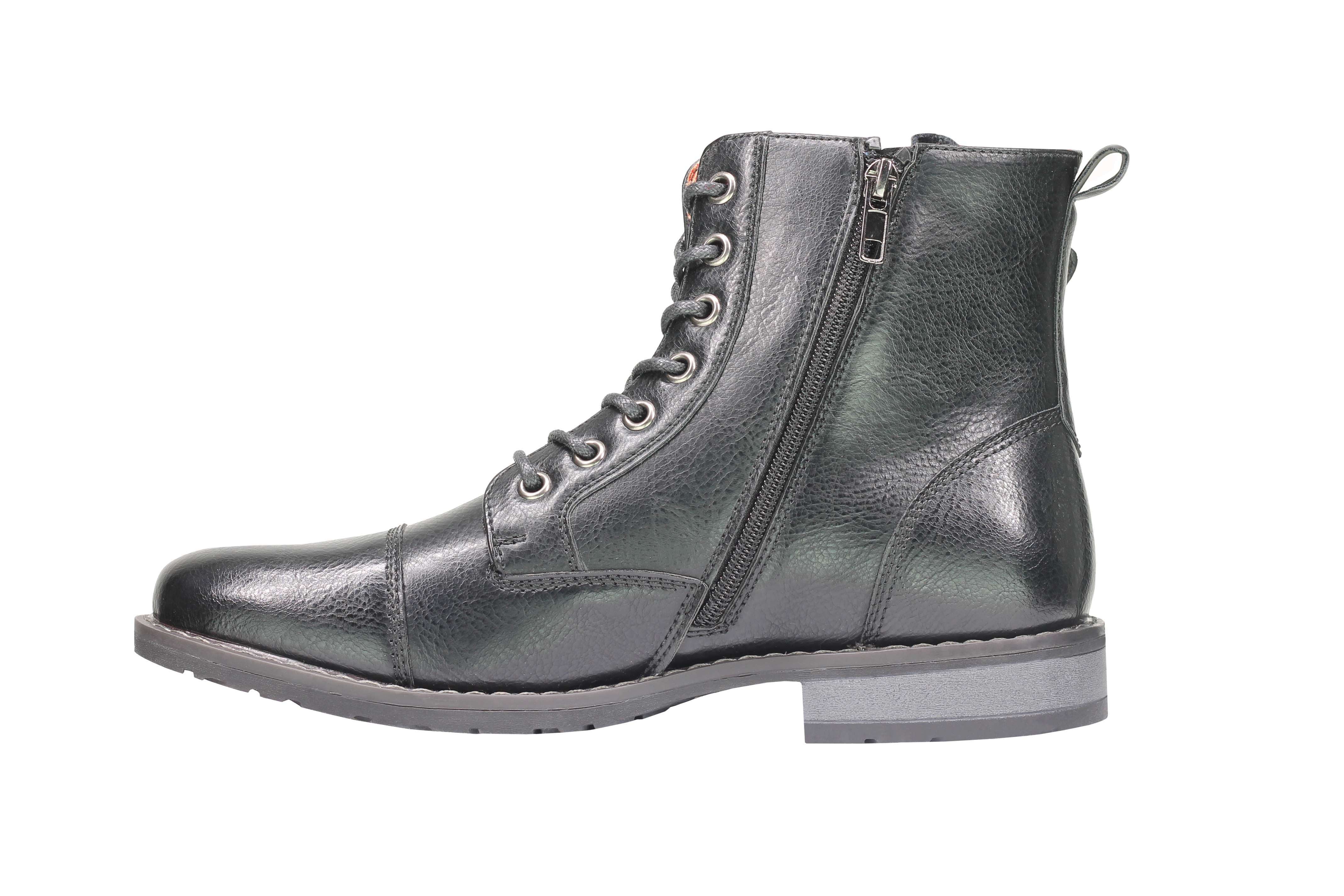 Military Combat Lace Up Boots With Zip