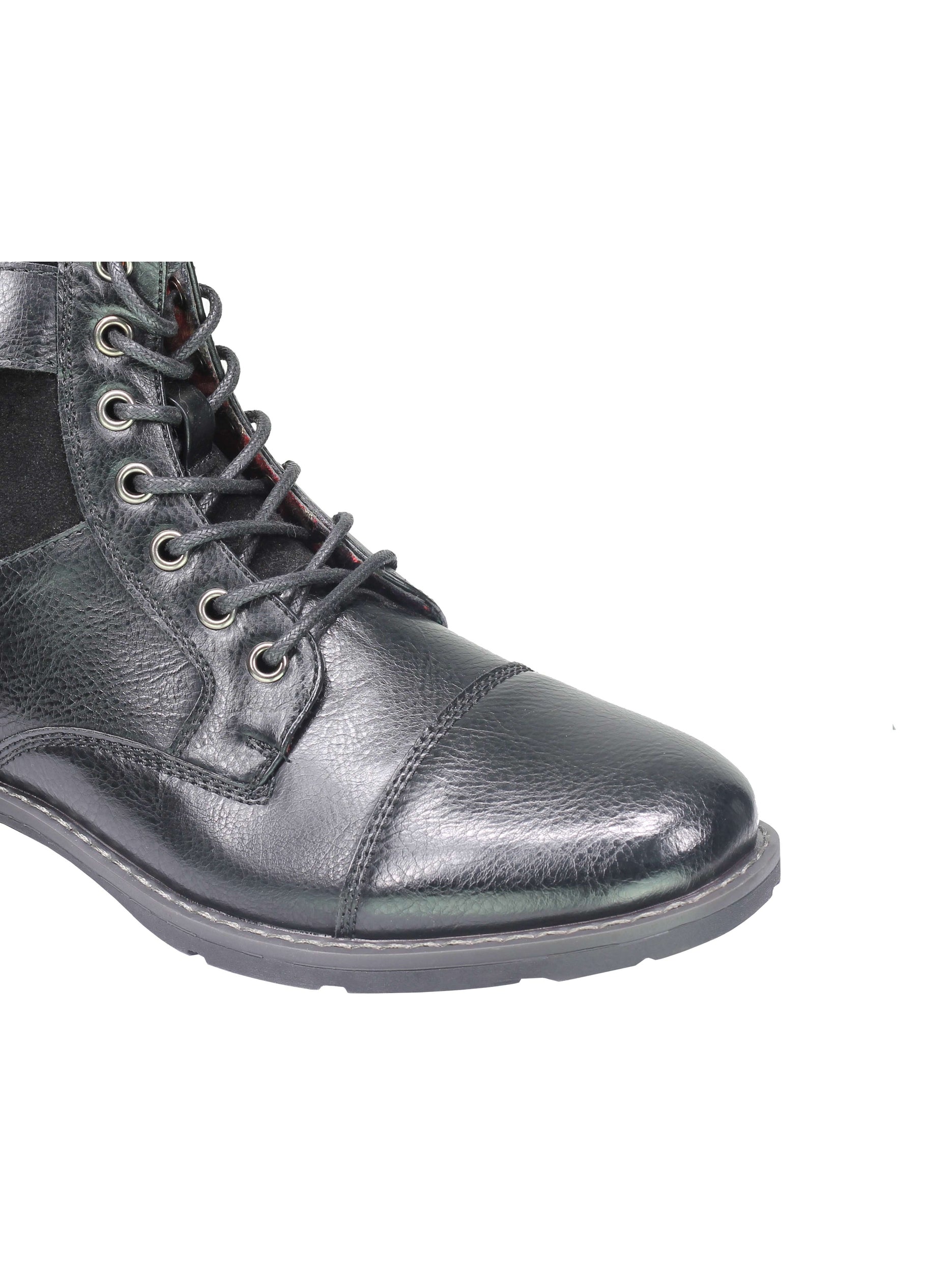 Military Combat Lace Up Boots With Zip
