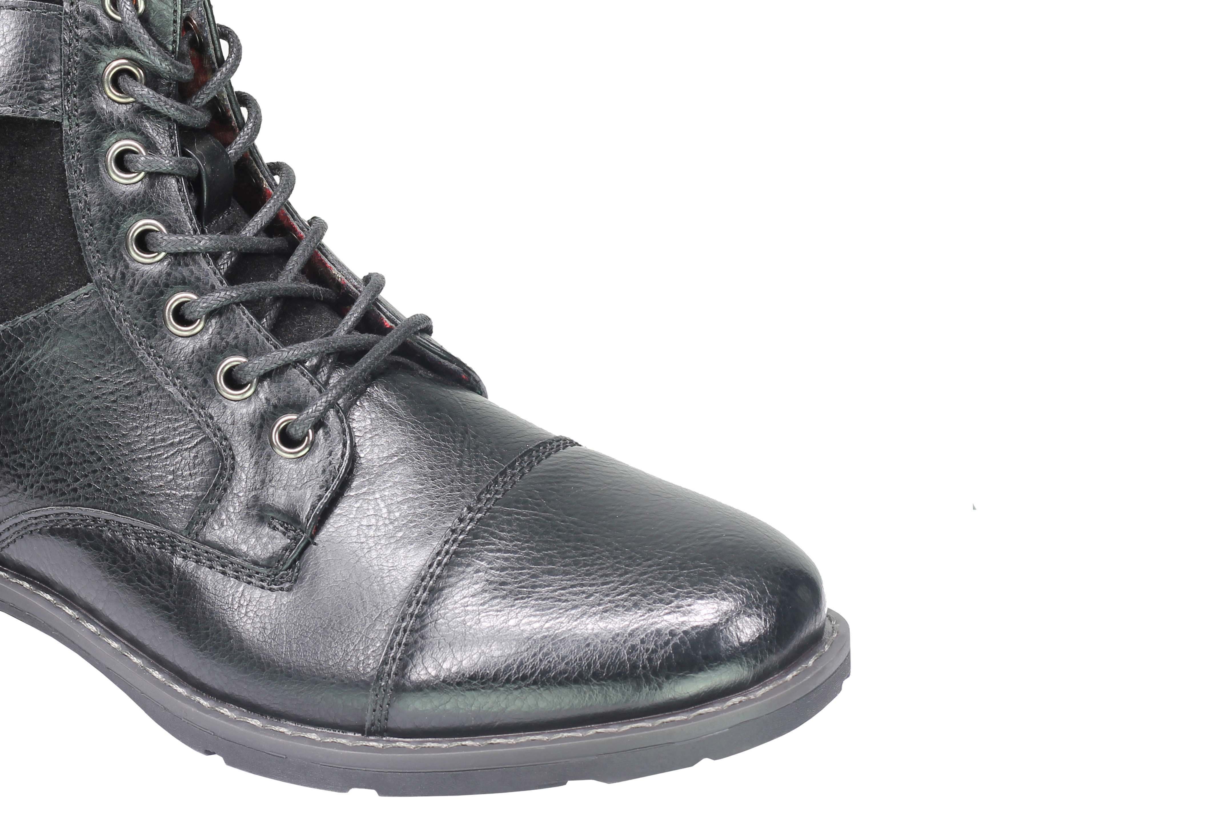 Military Combat Lace Up Boots With Zip