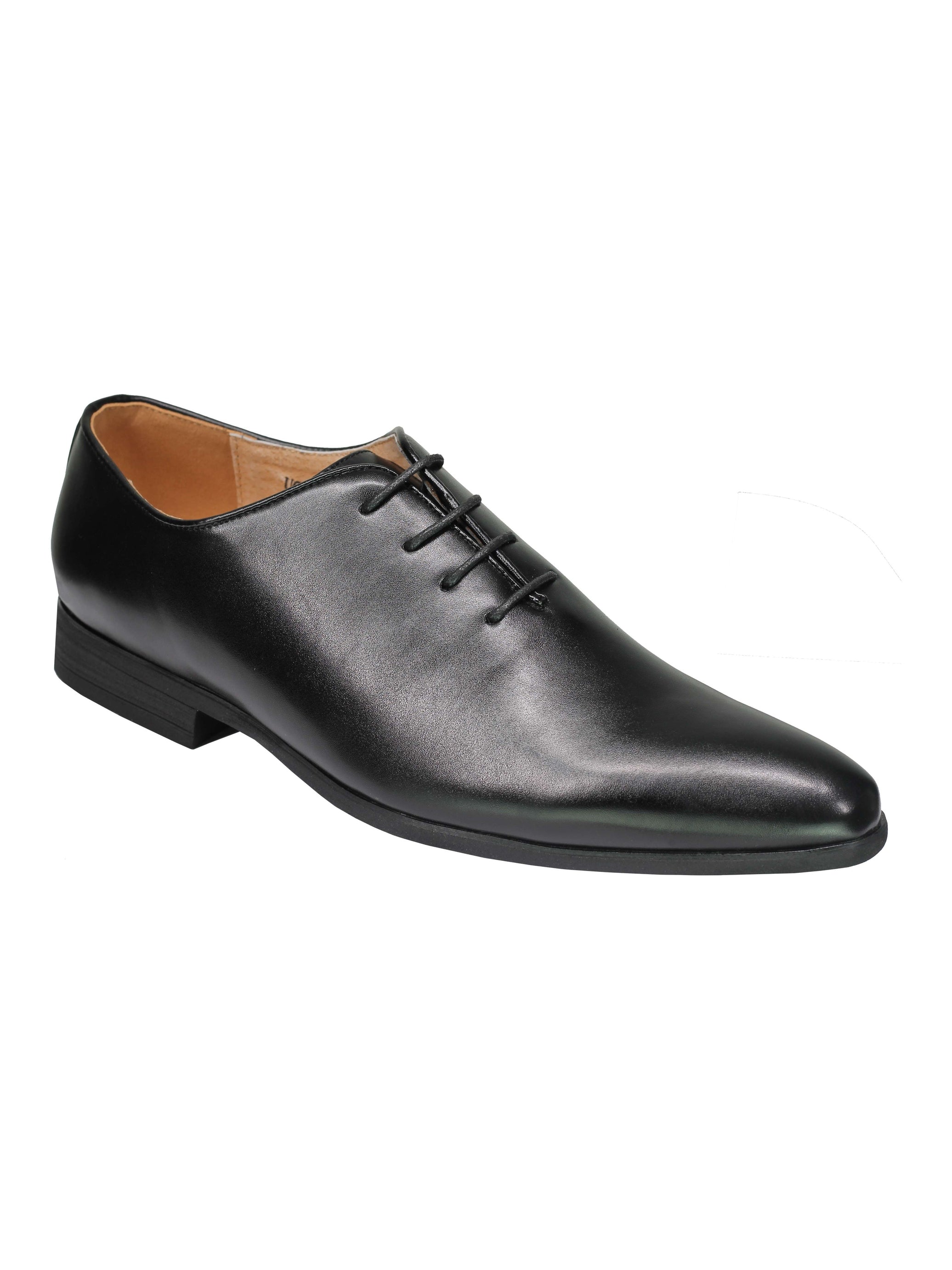 Faux Leather Upper Wholecut Oxford Shoes