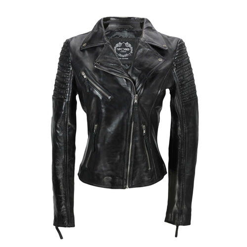 Femme Retro Biker Noir