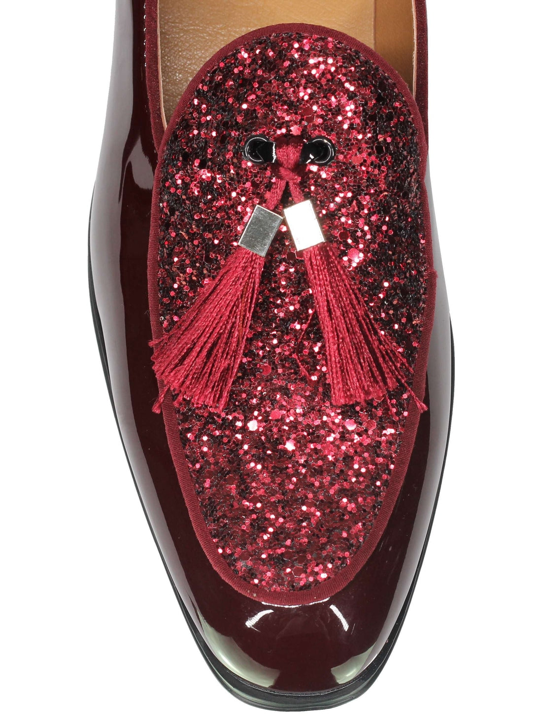 Glitter Shiny Tassel Loafers