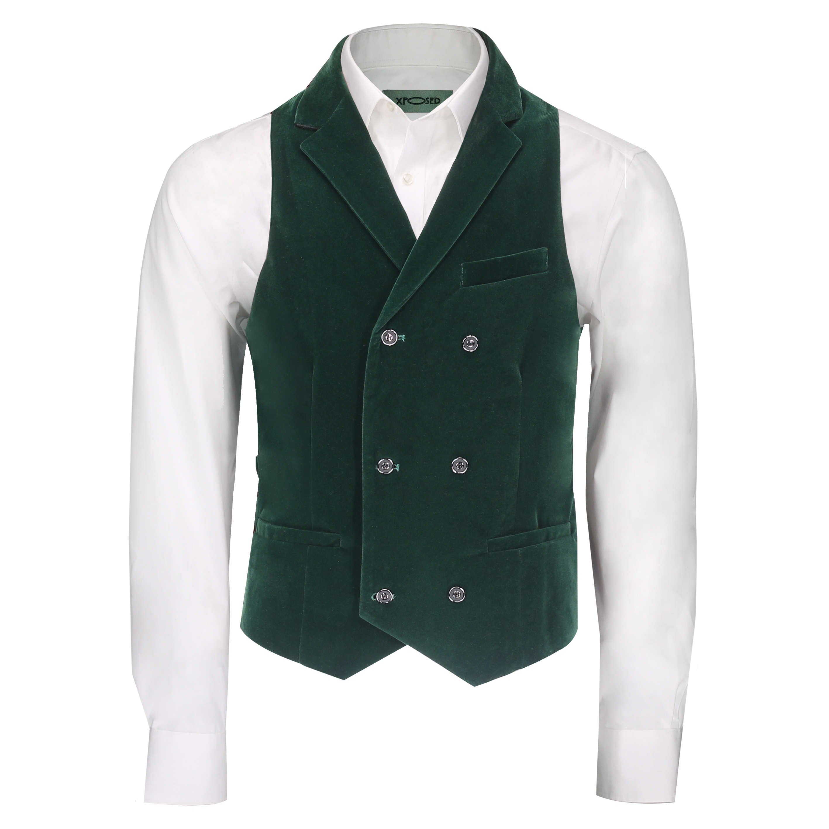 Green velvet waistcoat 2025