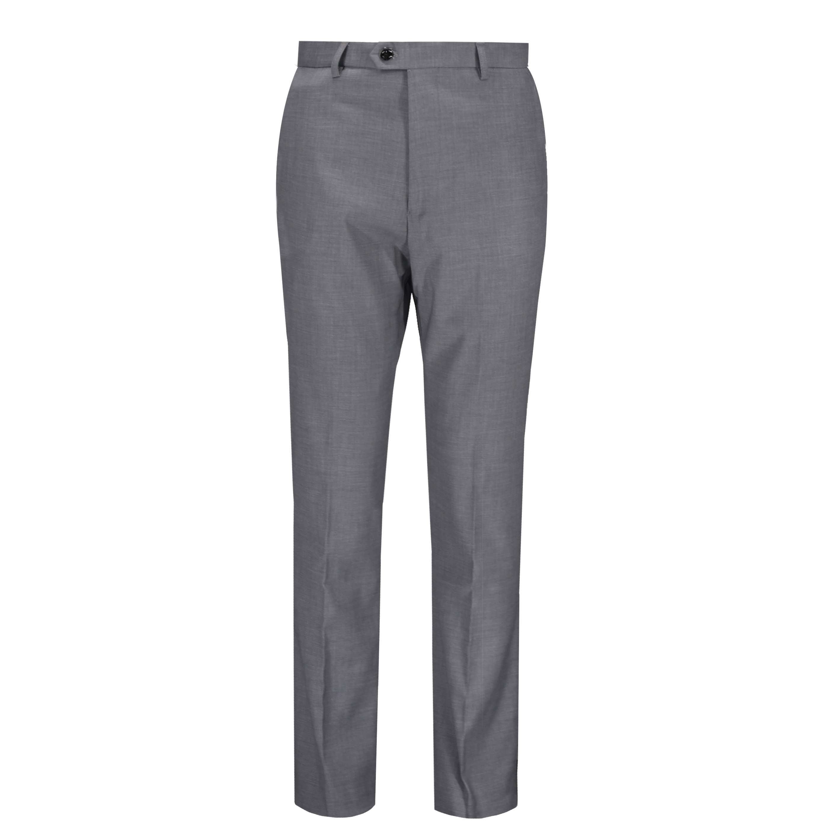 GRAHAM - GREY PLAIN TROUSERS