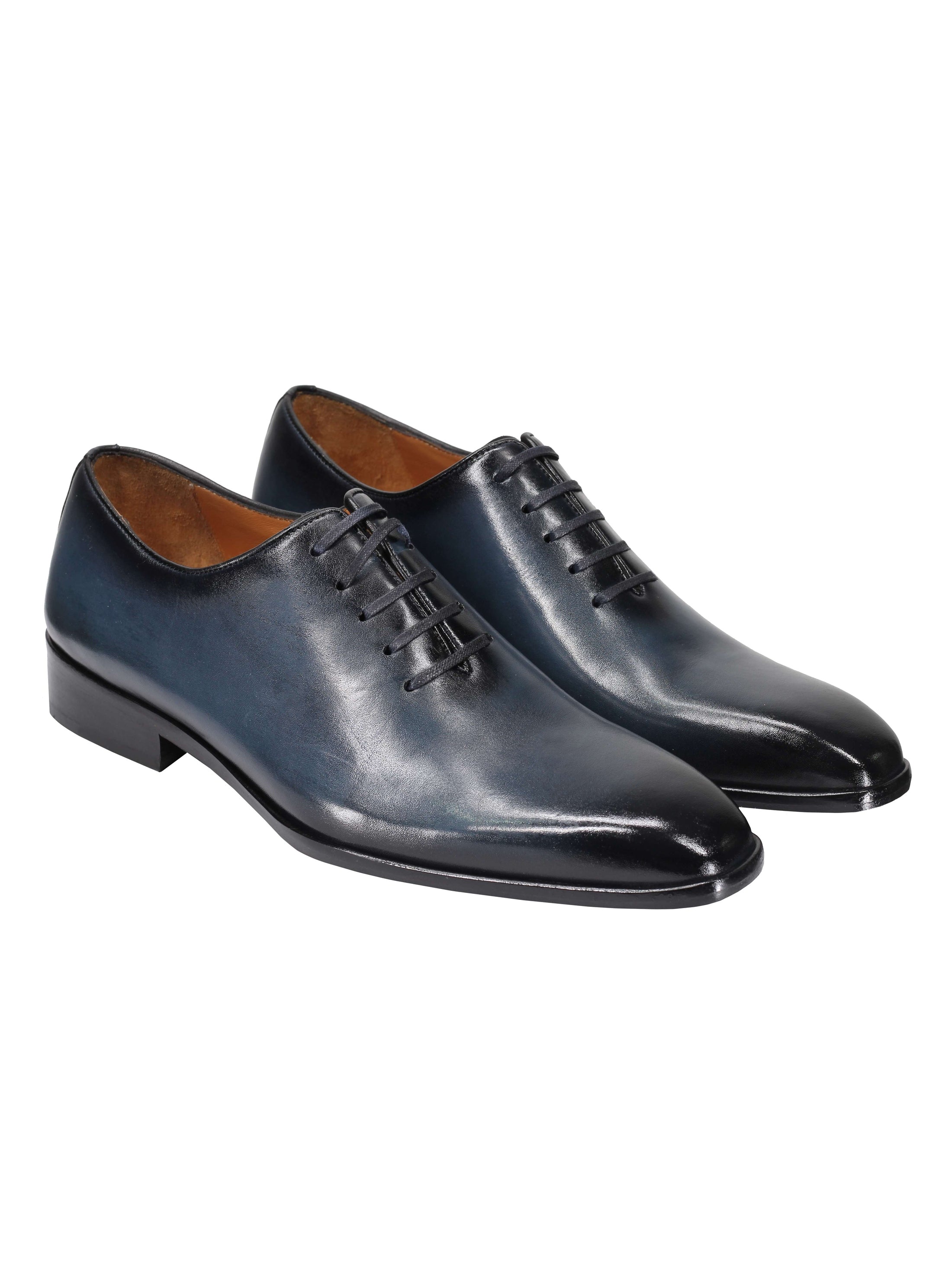 CALF LEATHER WHOLECUT OXFORD LACE UP SHOES