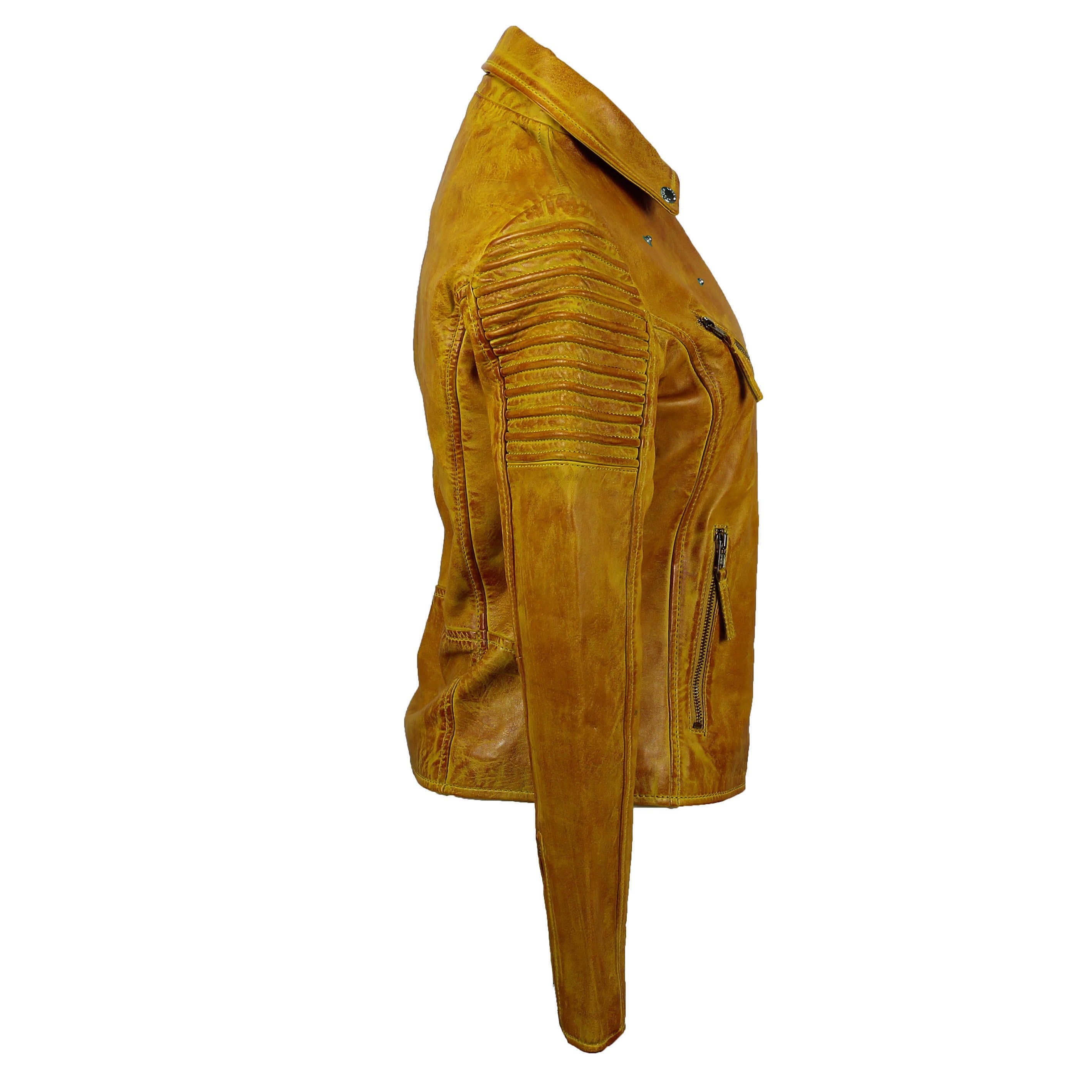 MOTARD RETRO FEMME JAUNE