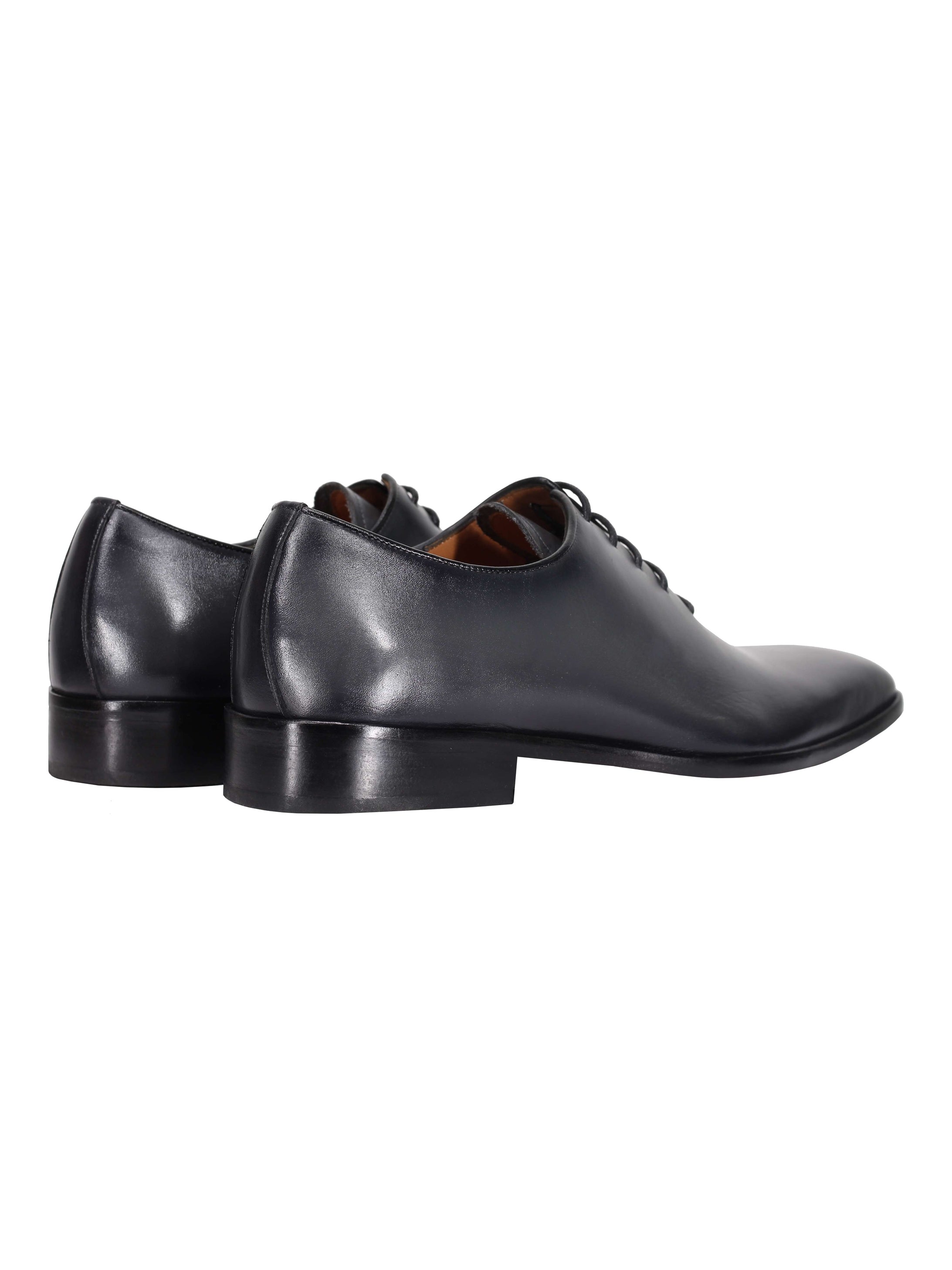 GREY CALF LEATHER WHOLECUT OXFORD LACE UP SHOES