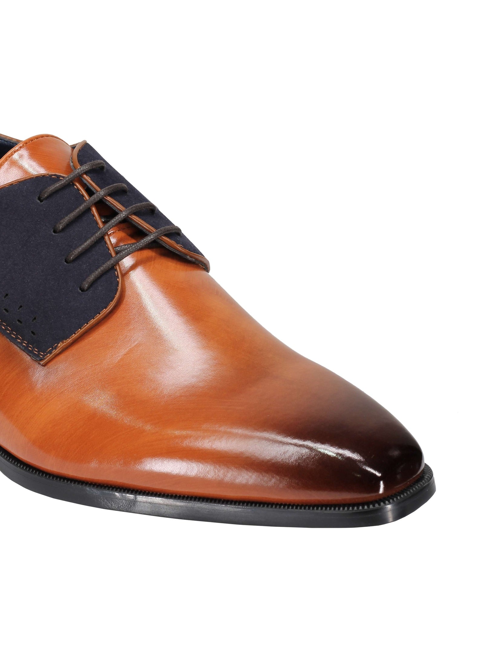 DERBY 2 TONE LEATHER LACE UP SHOES