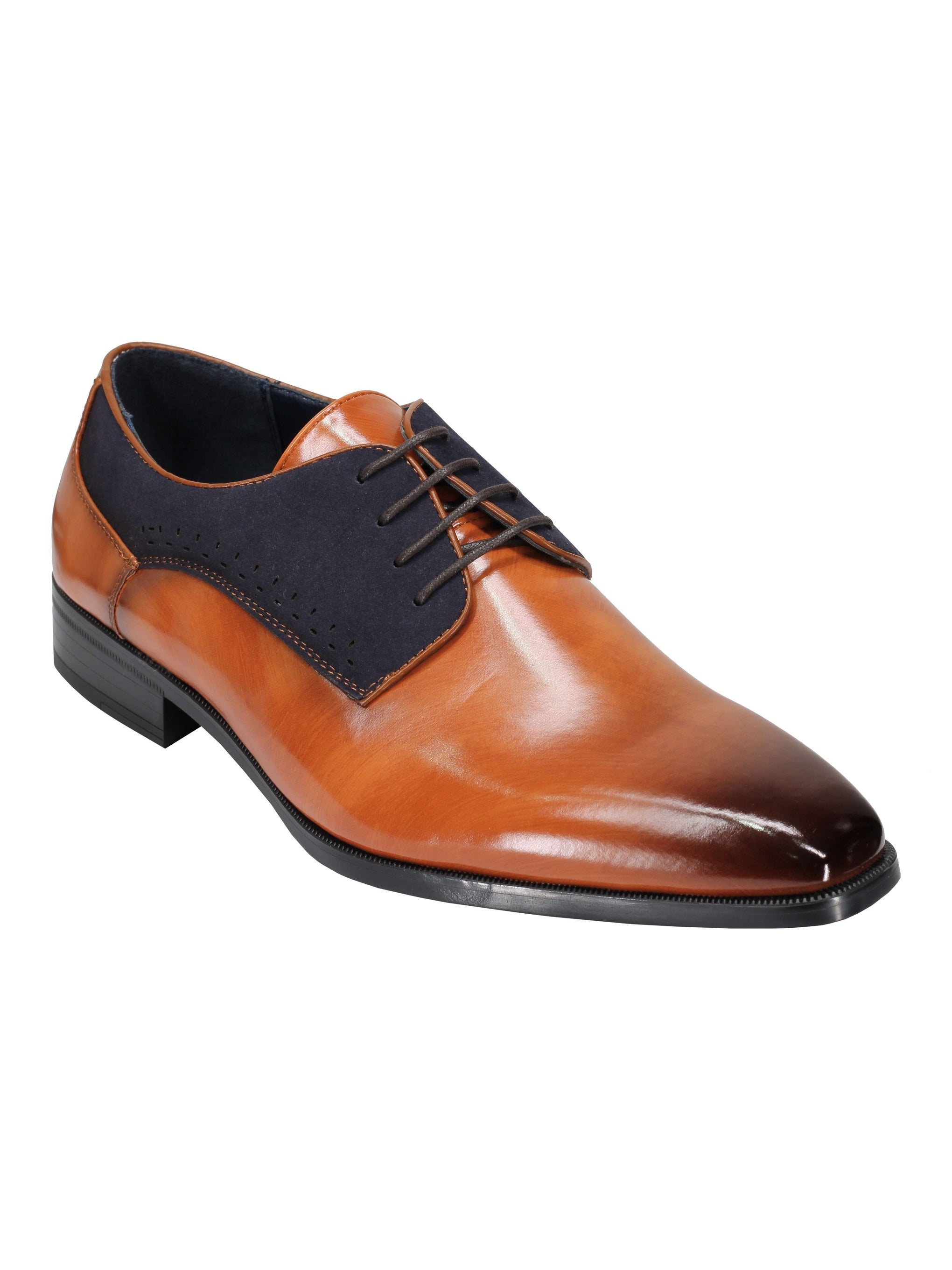 DERBY 2 TONE LEATHER LACE UP SHOES