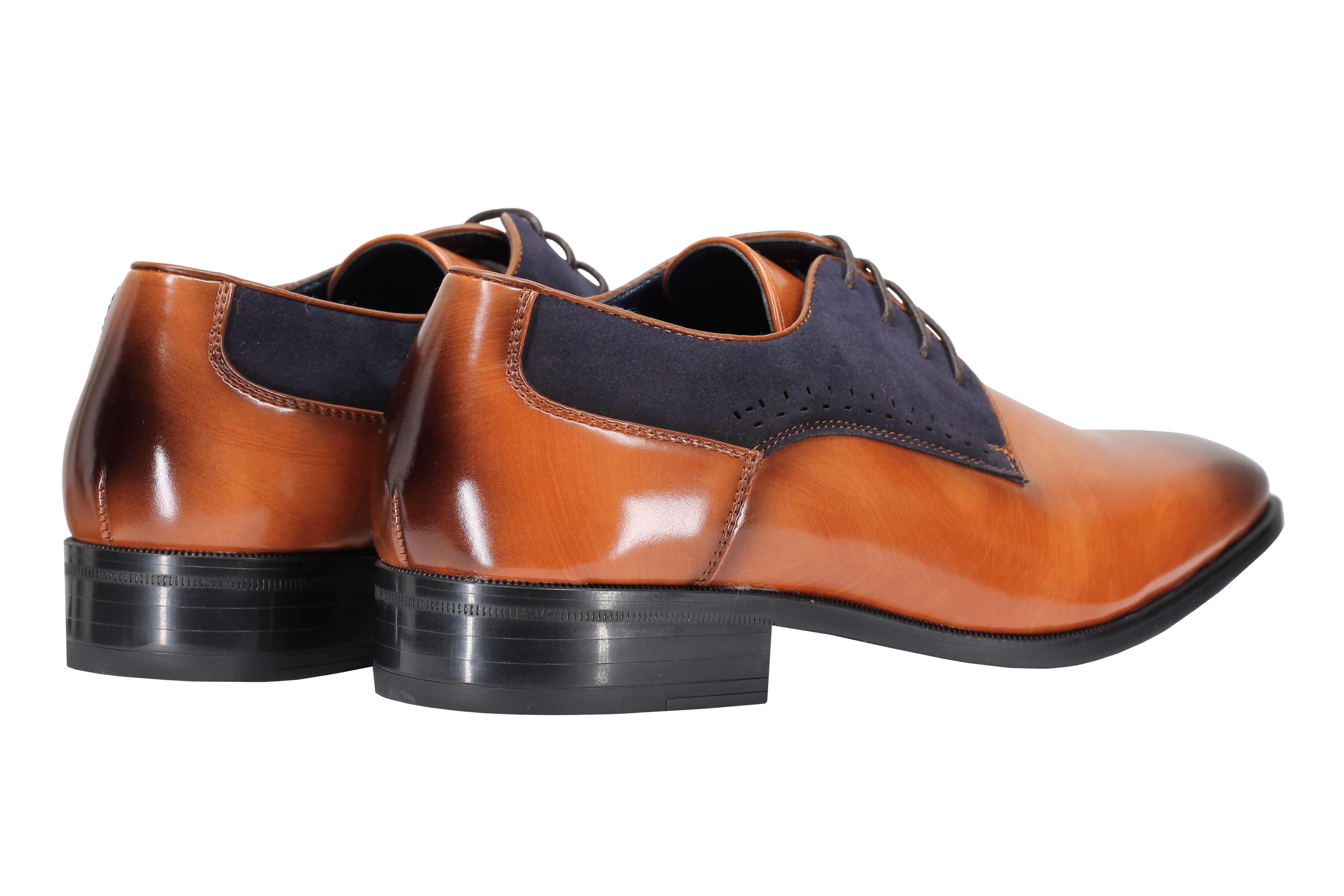 DERBY 2 TONE LEATHER LACE UP SHOES