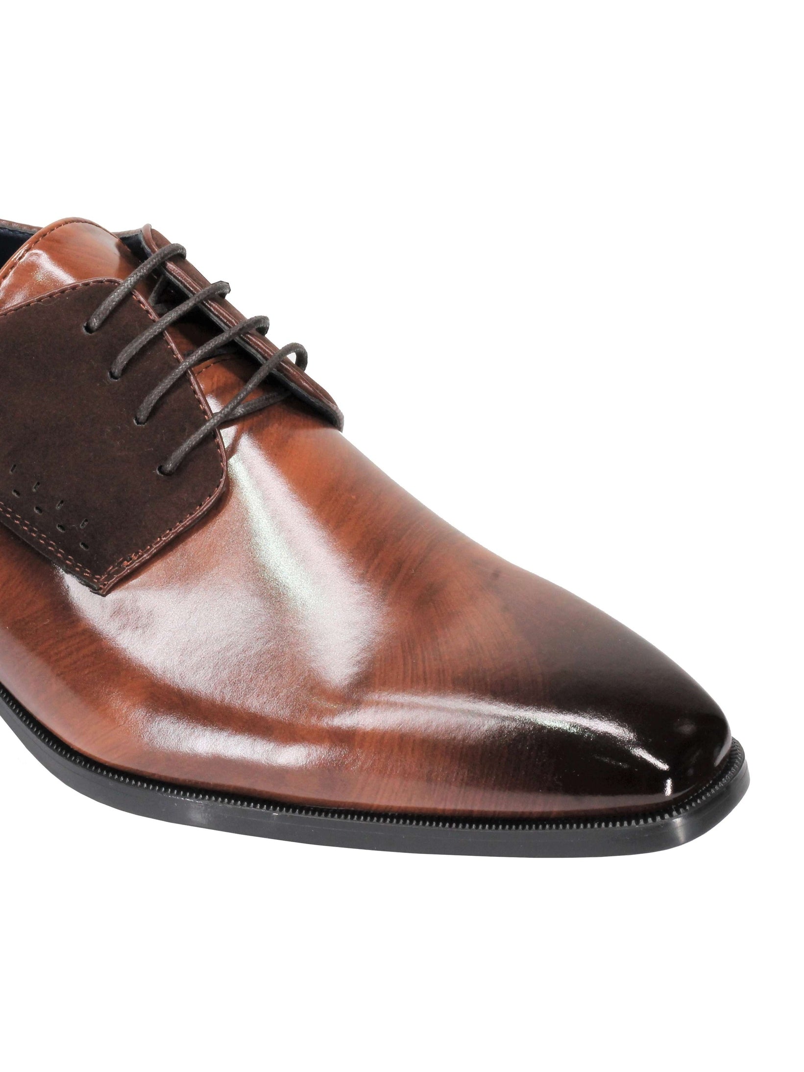 DERBY 2 TONE LEATHER LACE UP SHOES