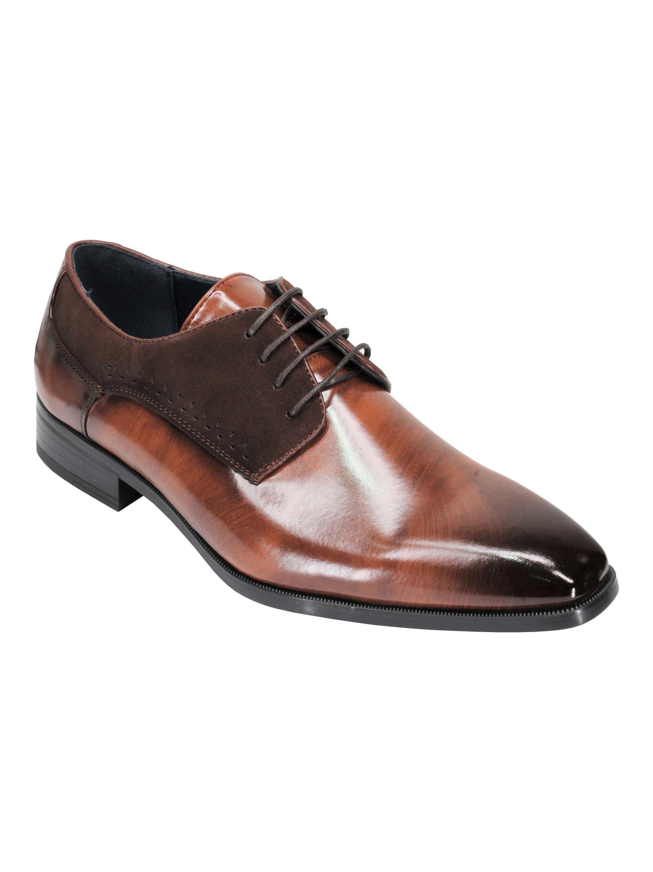 DERBY 2 TONE LEATHER LACE UP SHOES