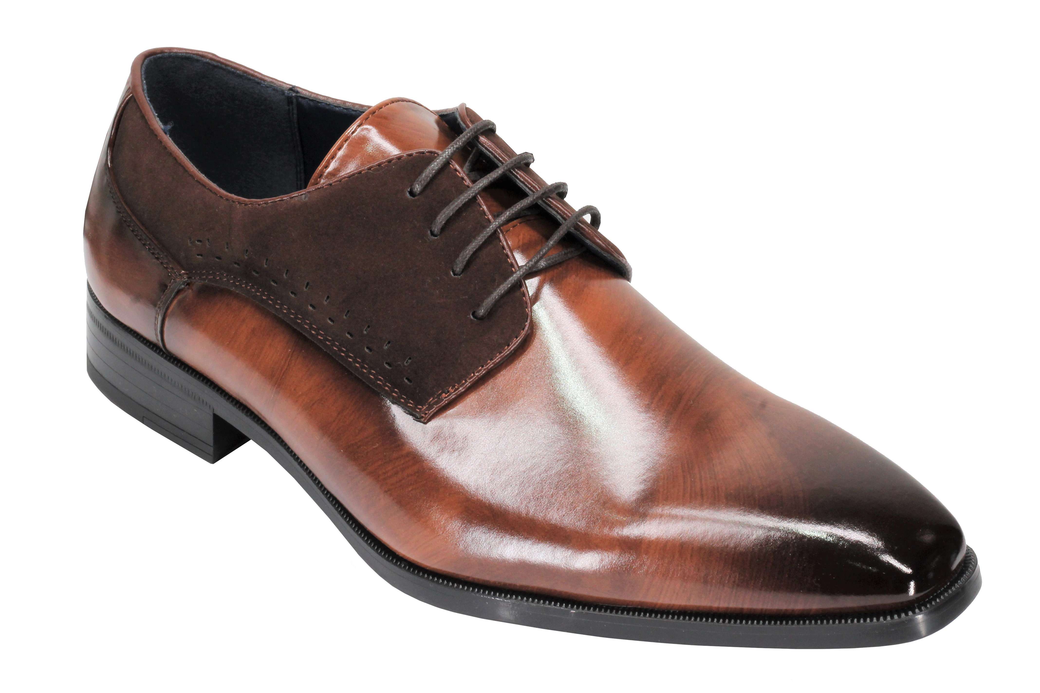 DERBY 2 TONE LEATHER LACE UP SHOES