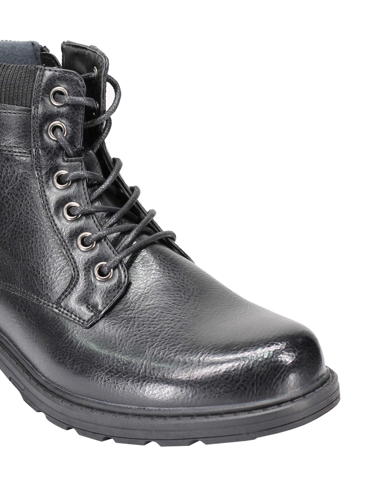 ANKLE LACE UP BOOTS WITH ZIP