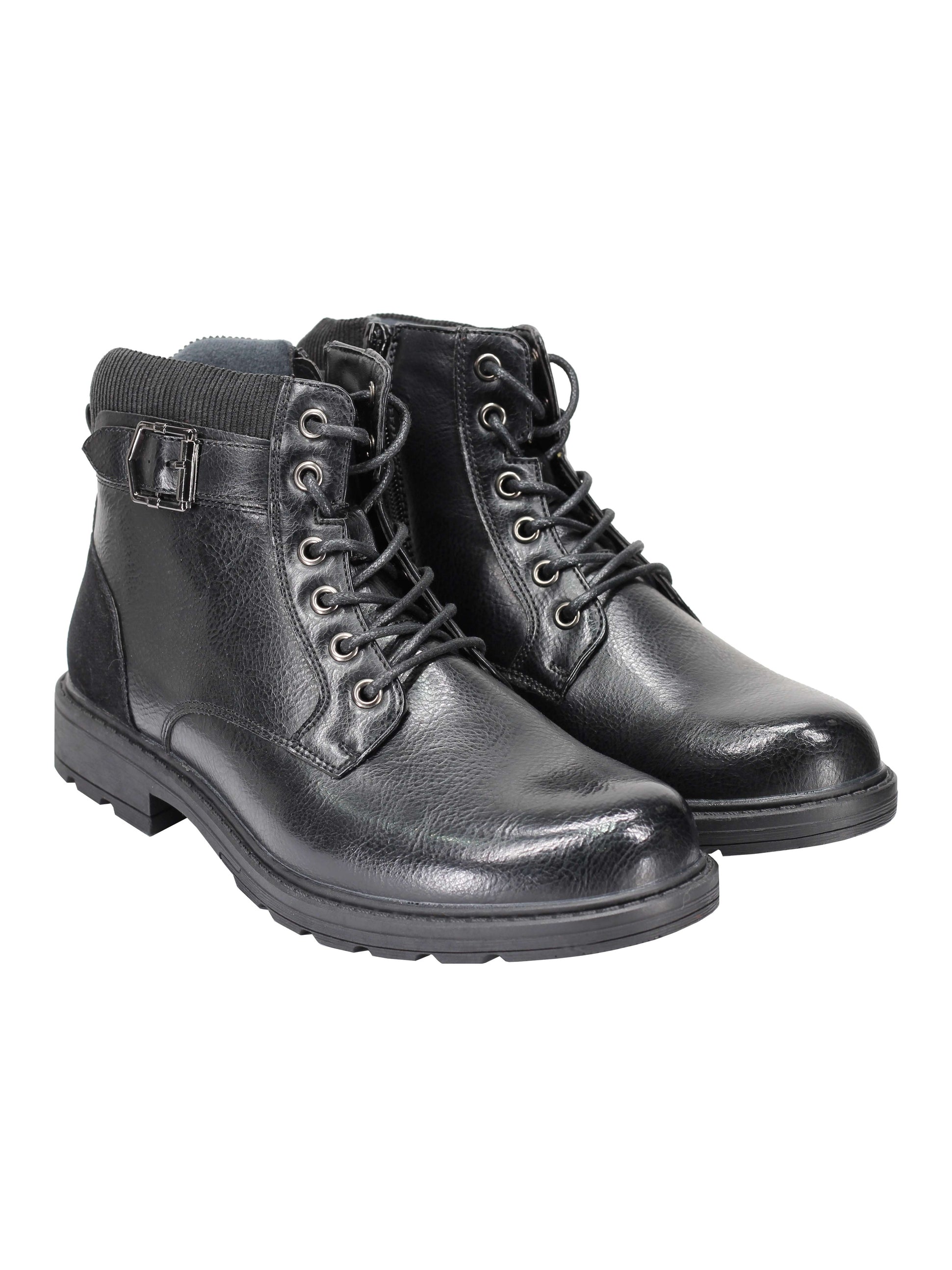 BOTTINES À LACETS AVEC ZIP