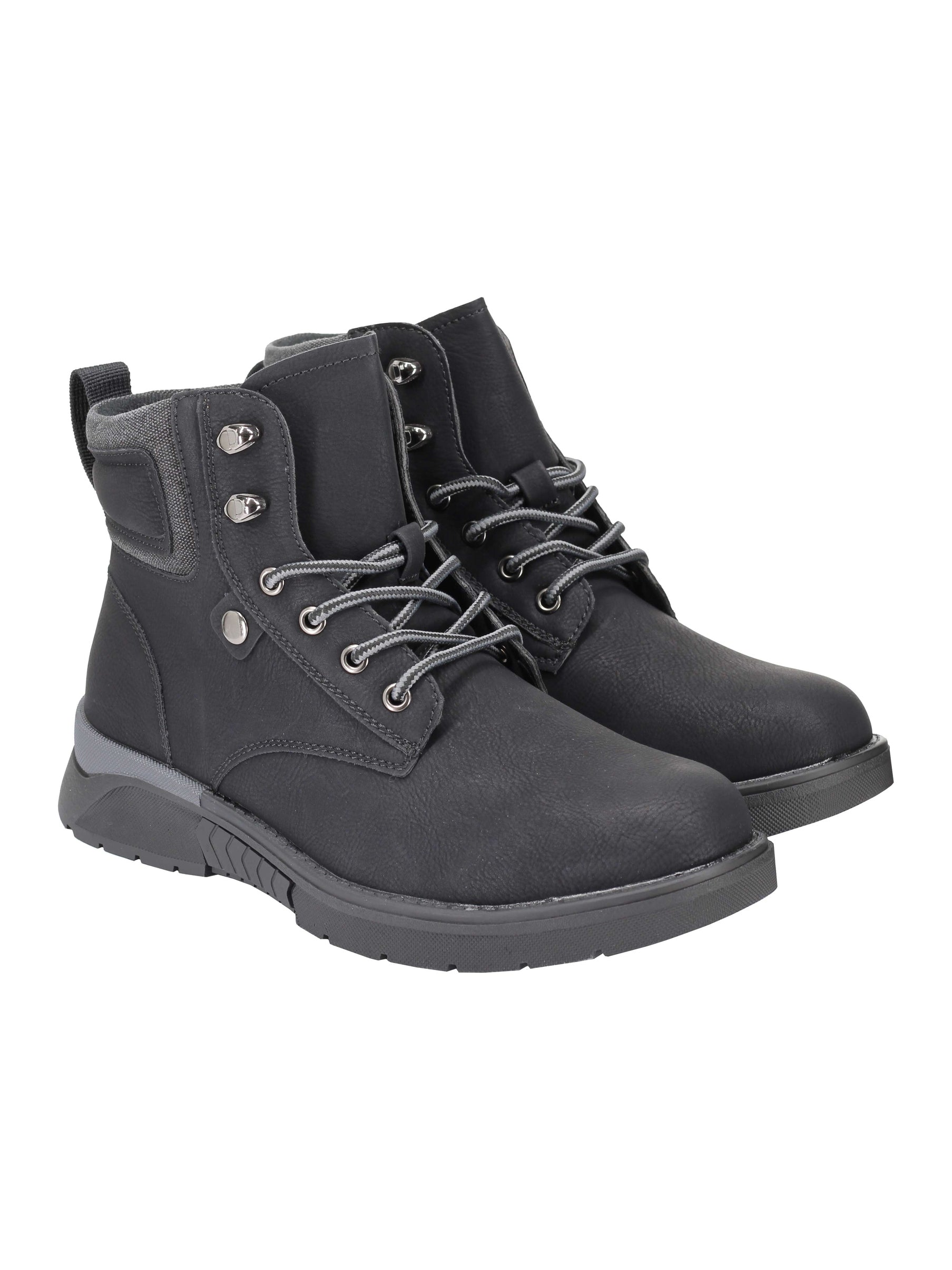 ANKLE MID TOP LACE UP BOOTS