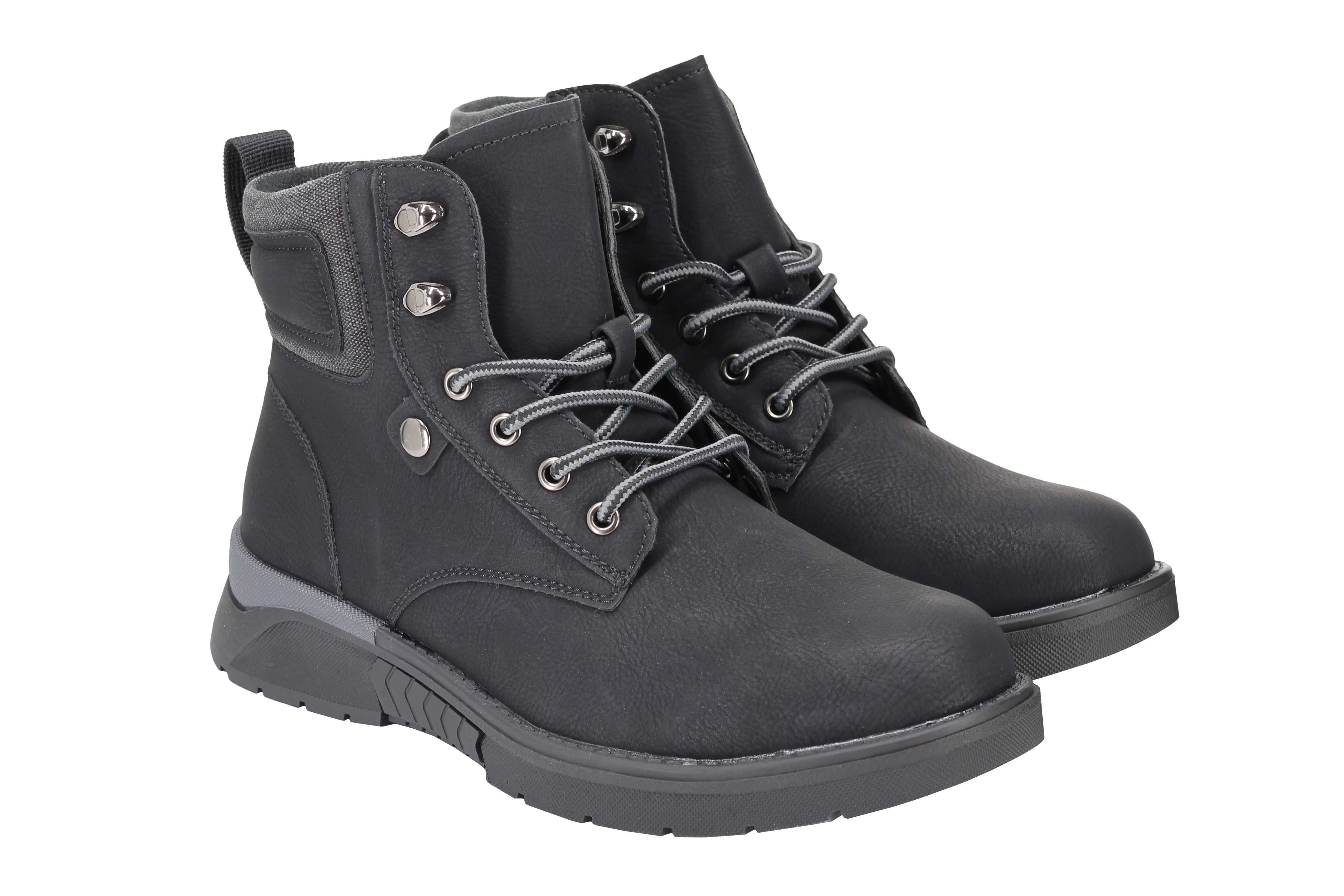 ANKLE MID TOP LACE UP BOOTS