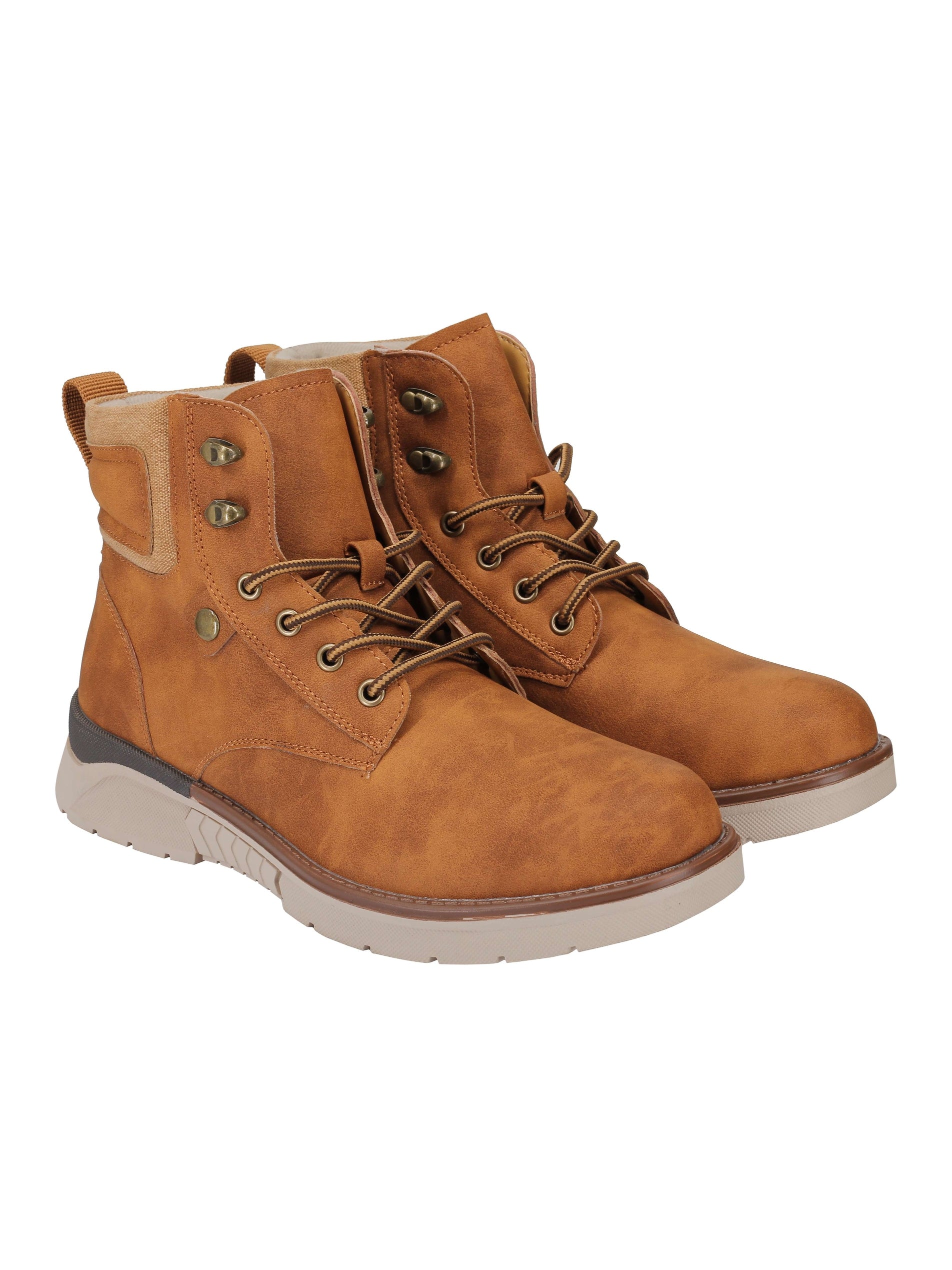 ANKLE MID TOP LACE UP BOOTS