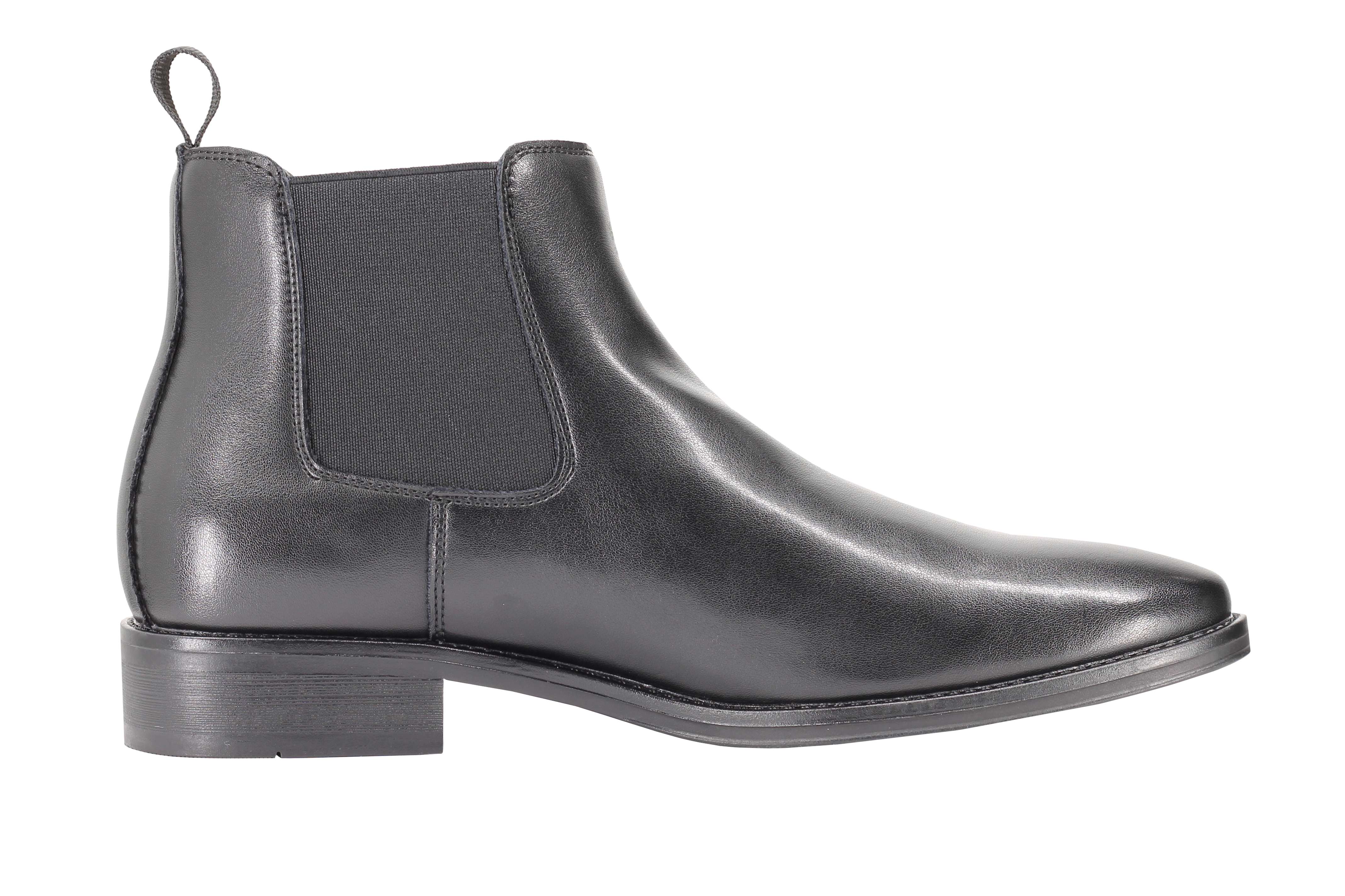 Chelsea Faux Leather Ankle Boots in black and brown