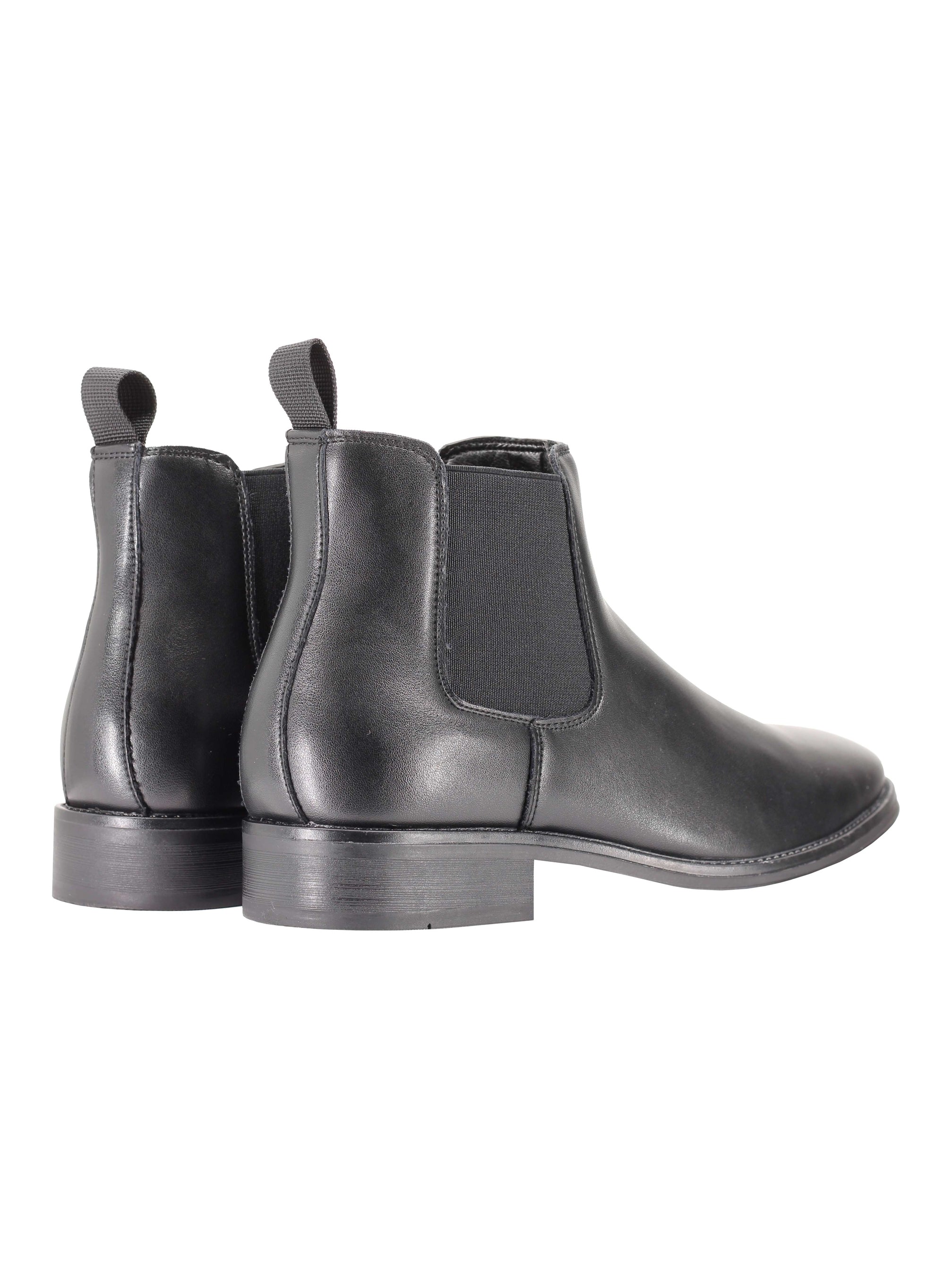 Bottines Chelsea en similicuir noir et marron