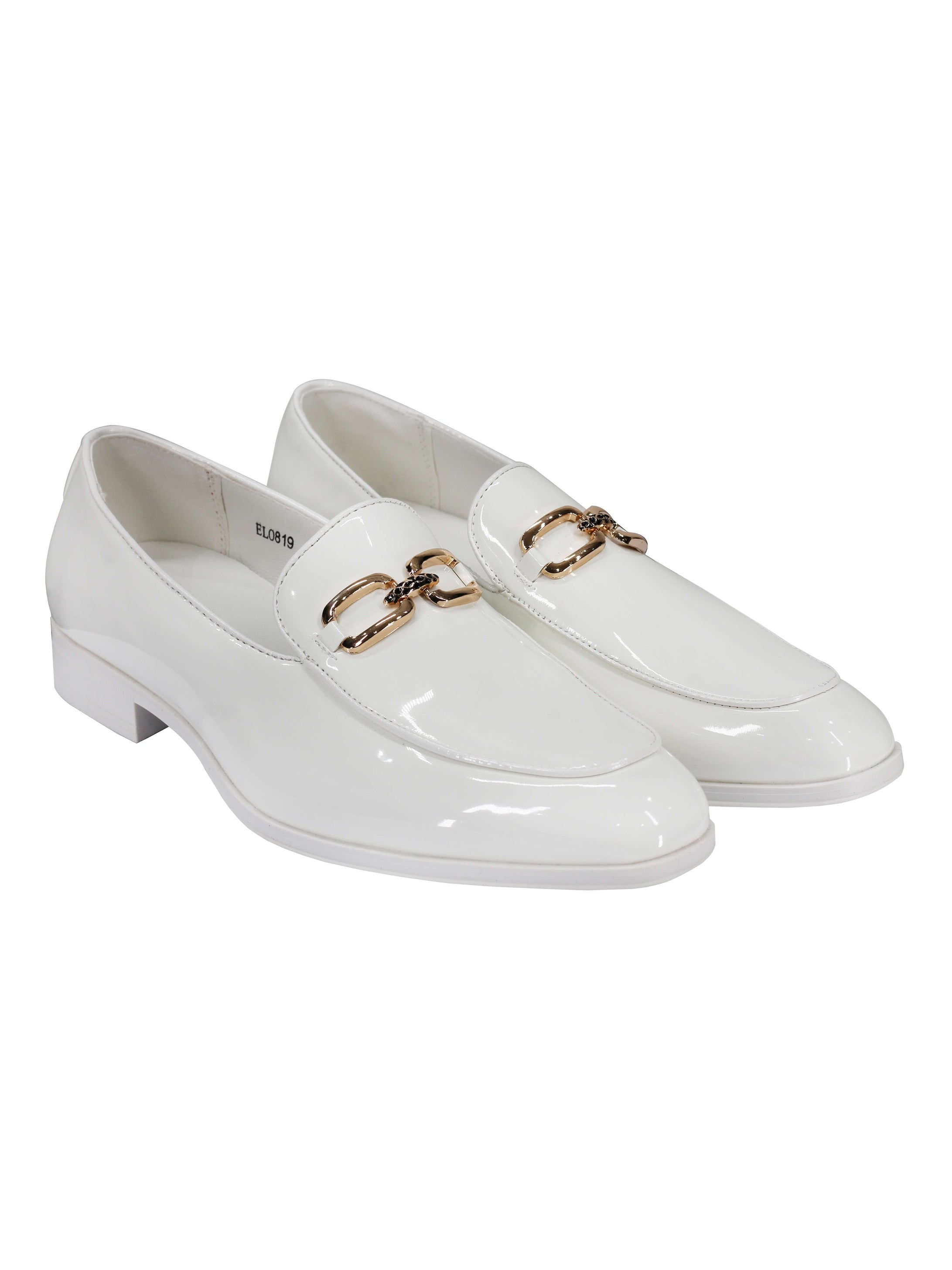 SHINY GOLD BUCKLE LOAFER