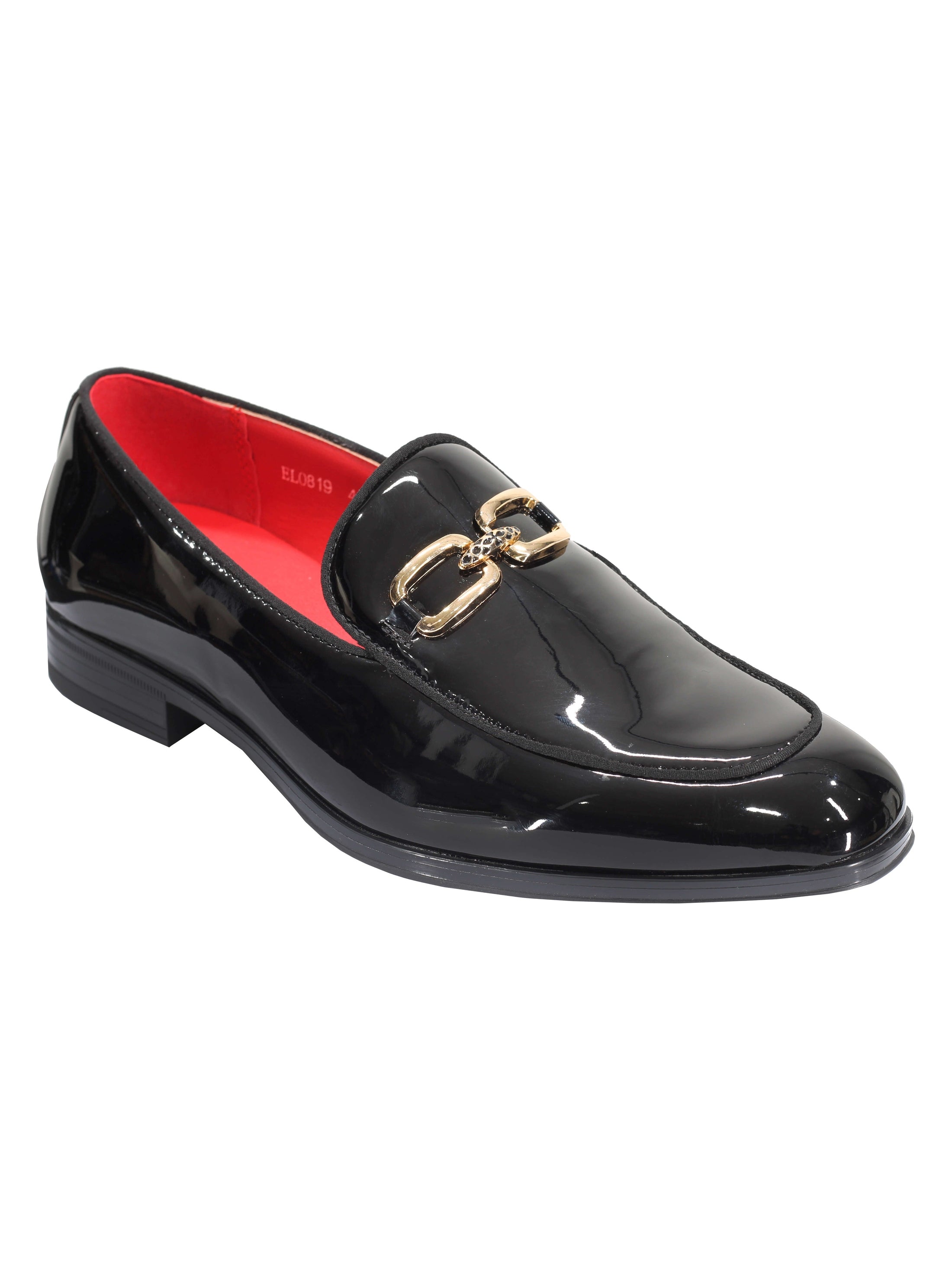 SHINY GOLD BUCKLE LOAFER