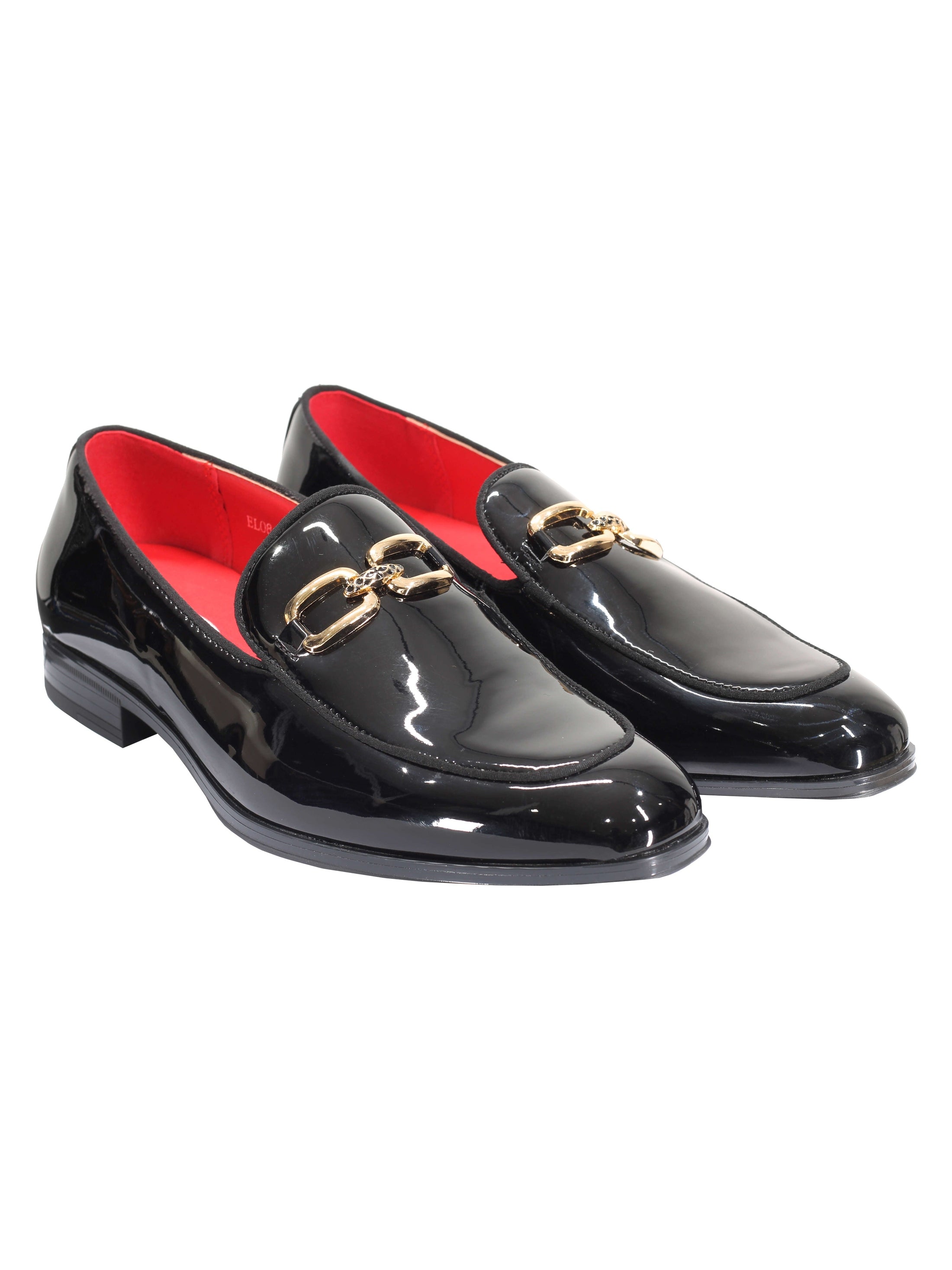 SHINY GOLD BUCKLE LOAFER