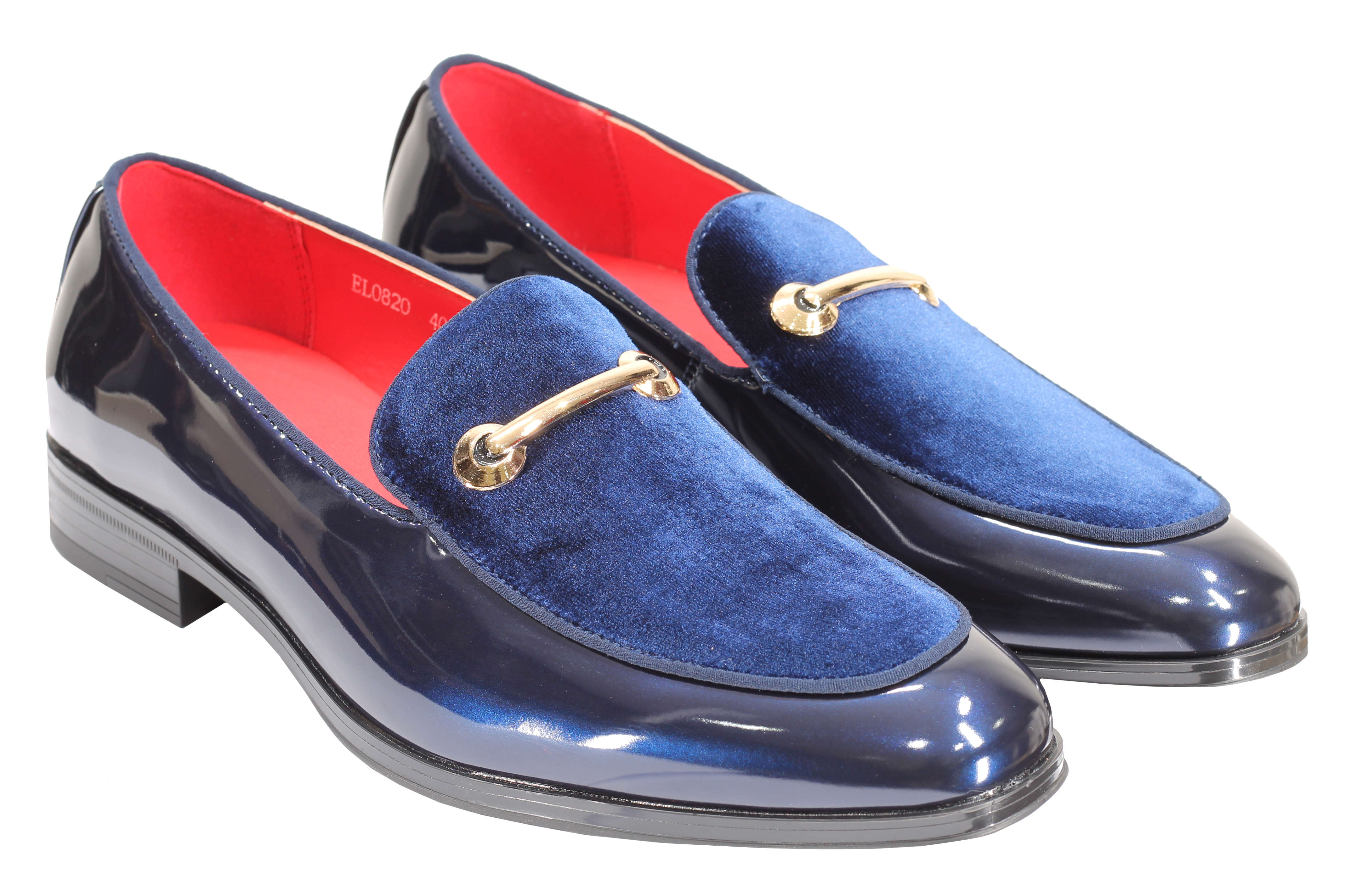 SHINY VELVET LOAFERS WITH BUCKLE