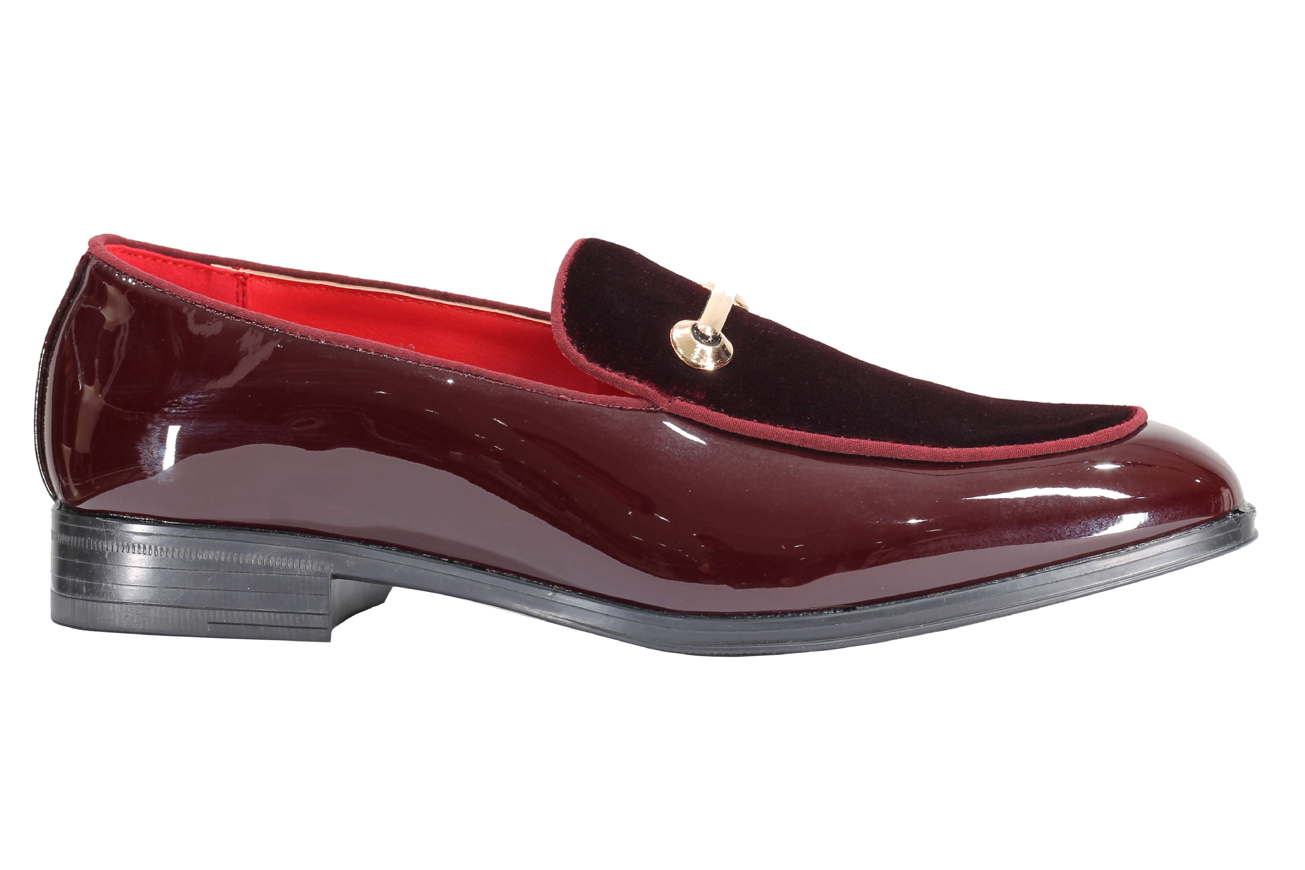 SHINY VELVET LOAFERS WITH BUCKLE