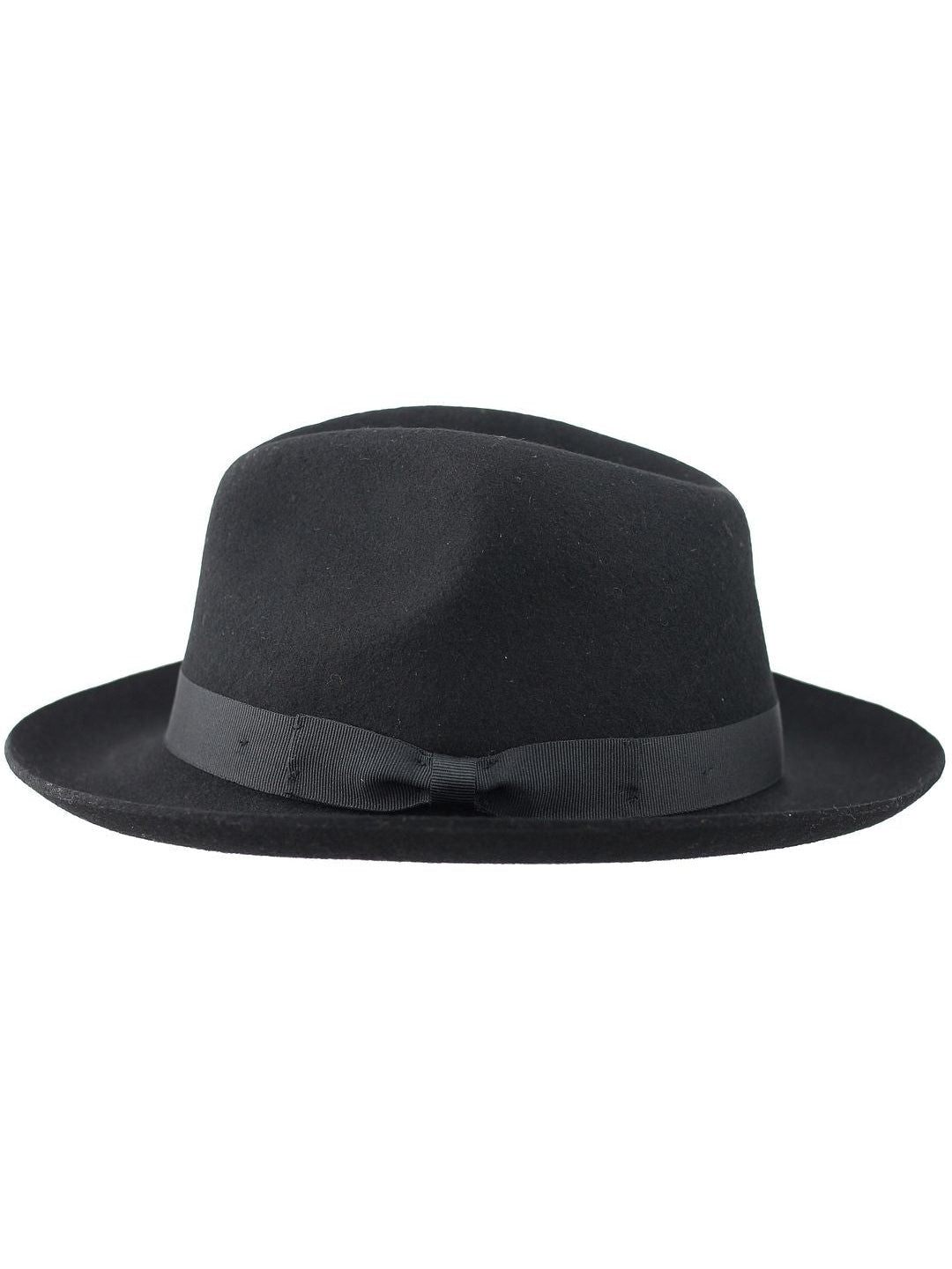 Snap 100% Wool Black Fedora Hat