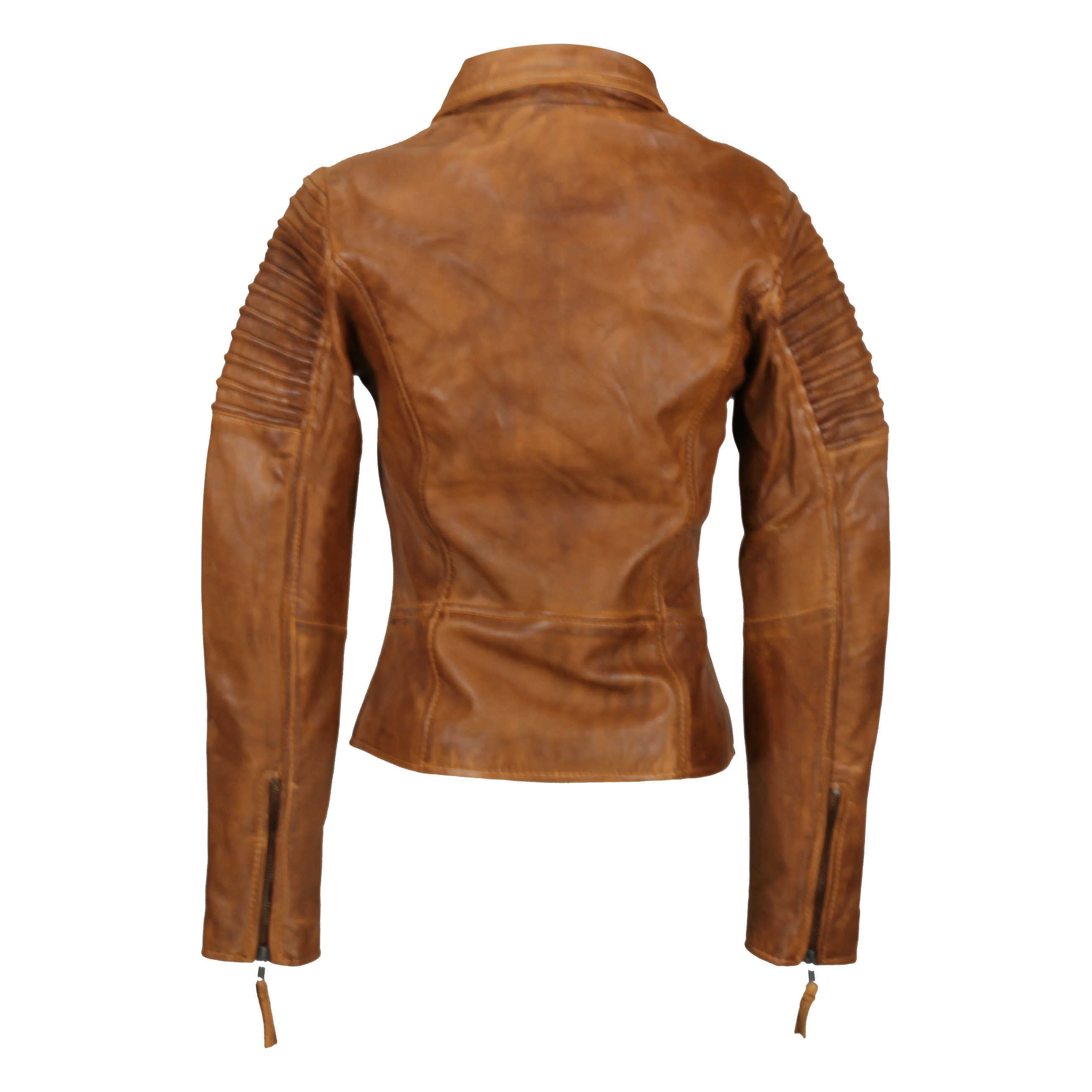 Ladies Retro Biker Jacket Timber