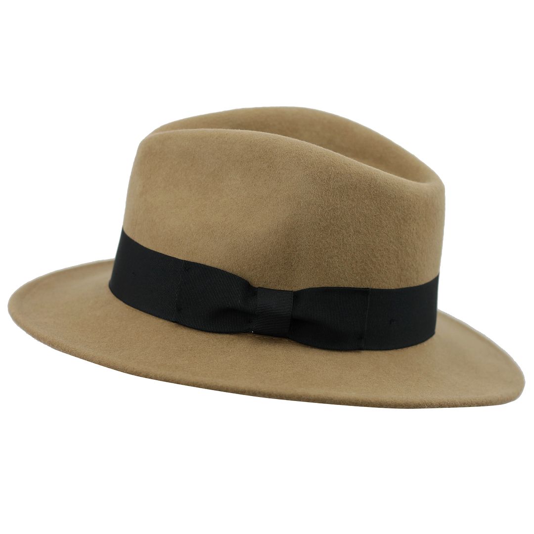 Crushable Fedora 100% Wool Wide Brim Hat