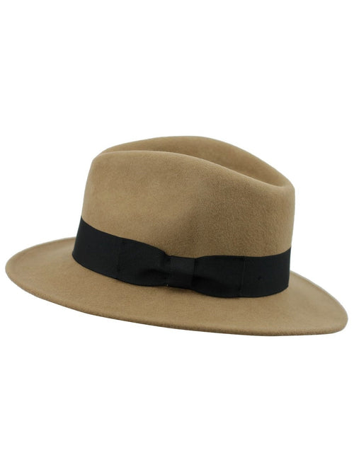 Crushable Fedora 100% Wool Wide Brim Hat