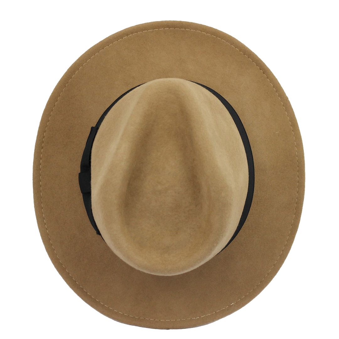 Crushable Fedora 100% Wool Wide Brim Hat