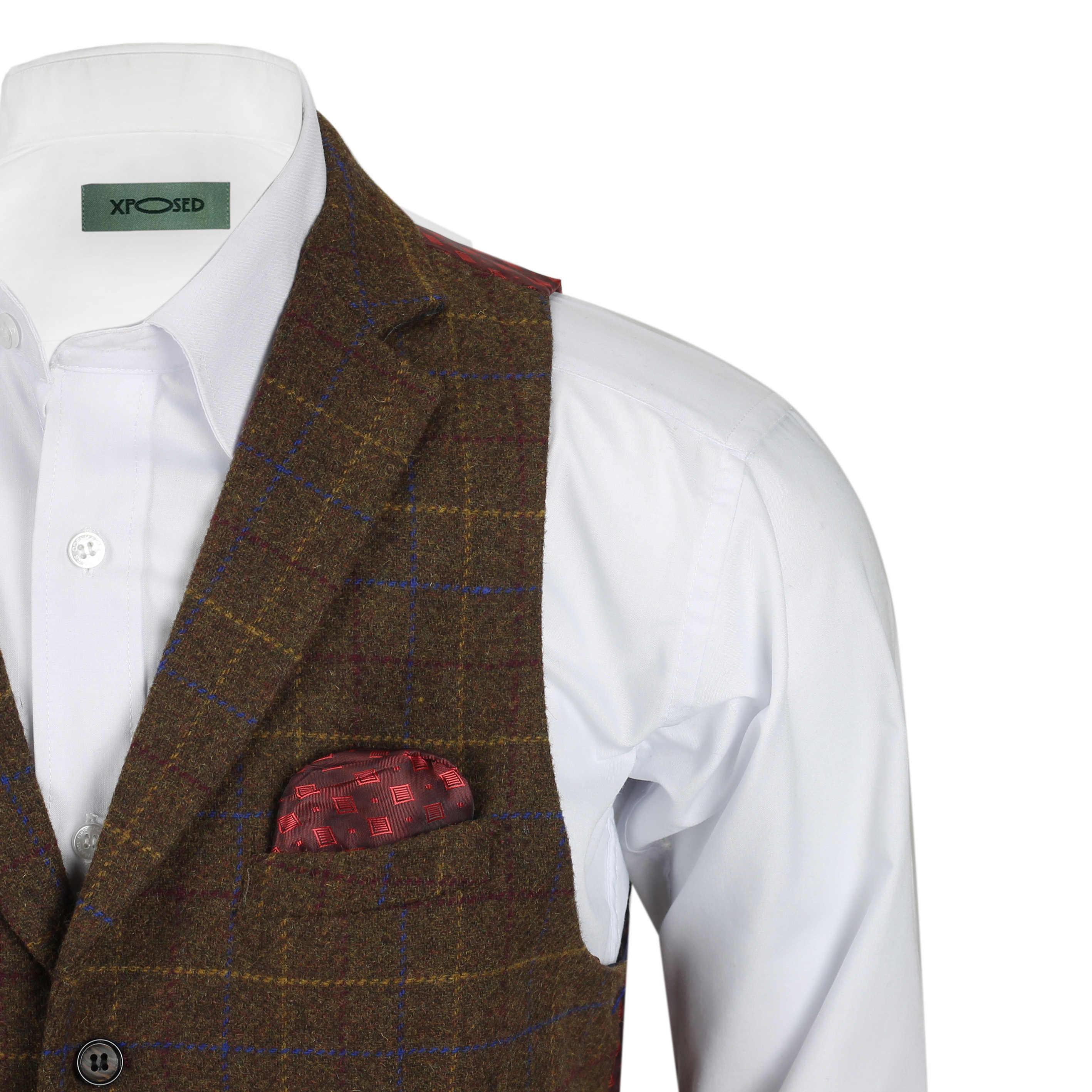 Tan Tweed Collar Waistcoat