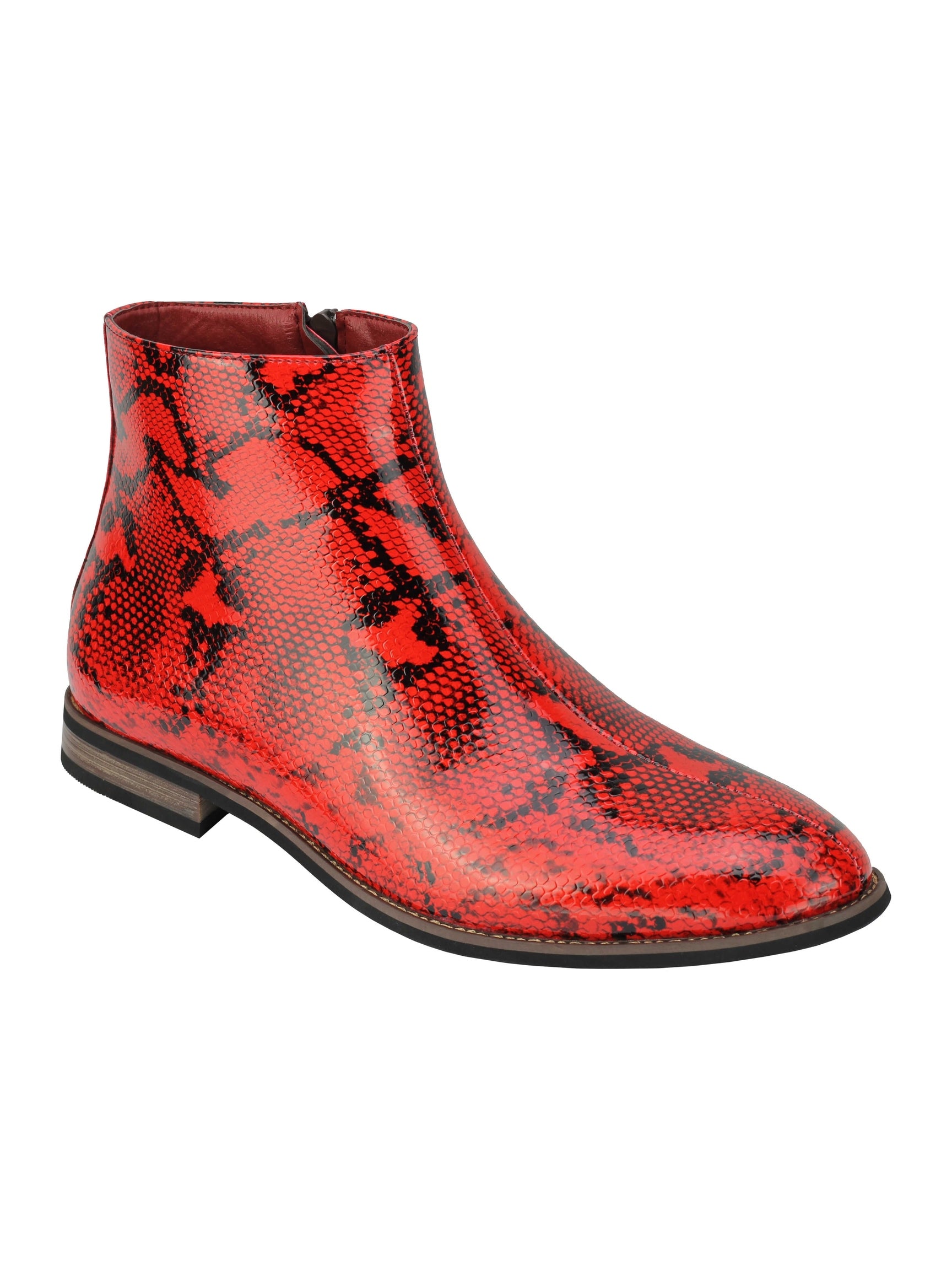 Red shiny boots best sale