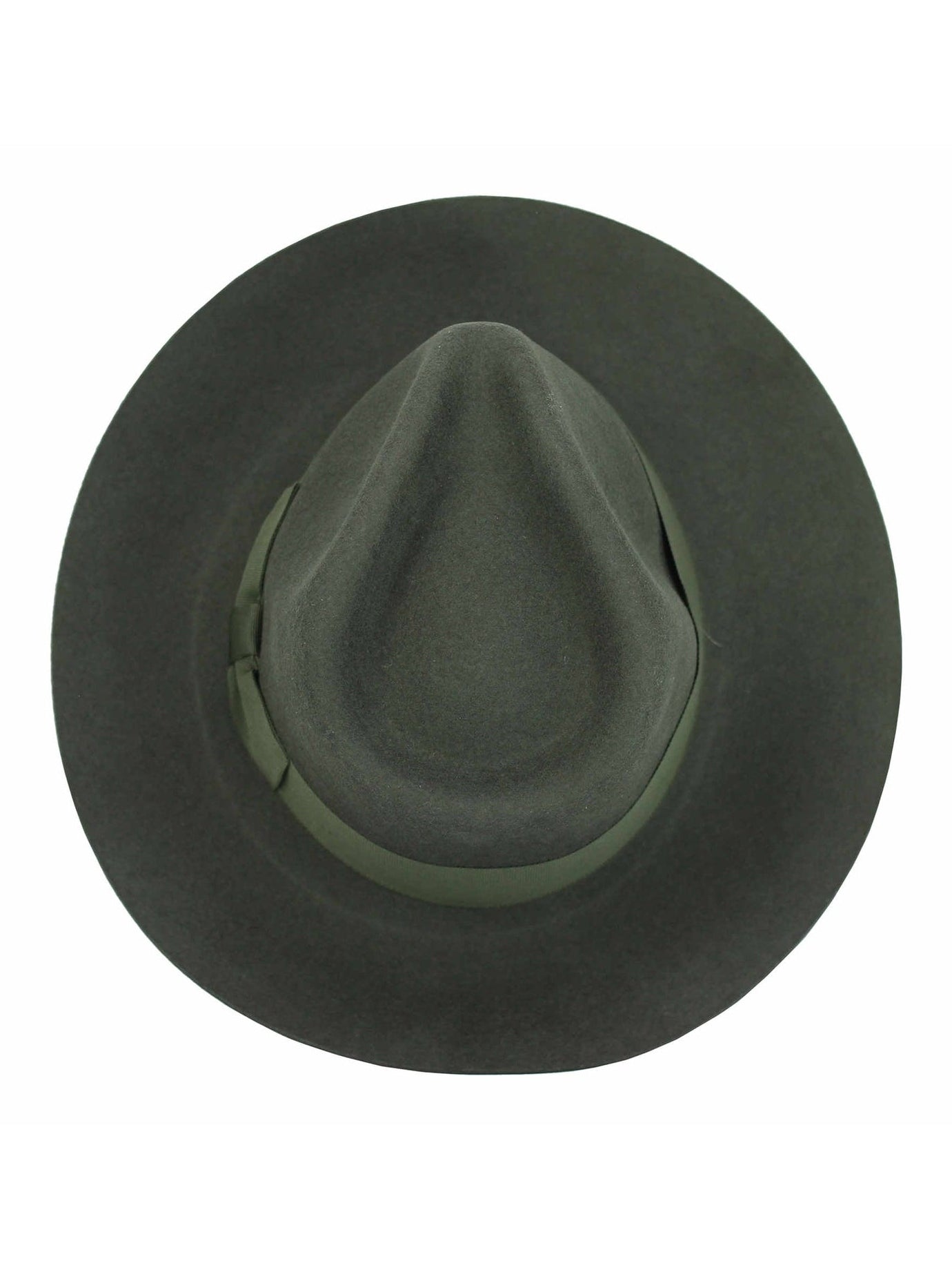 100% Wool Green Fedora Stiff Hat