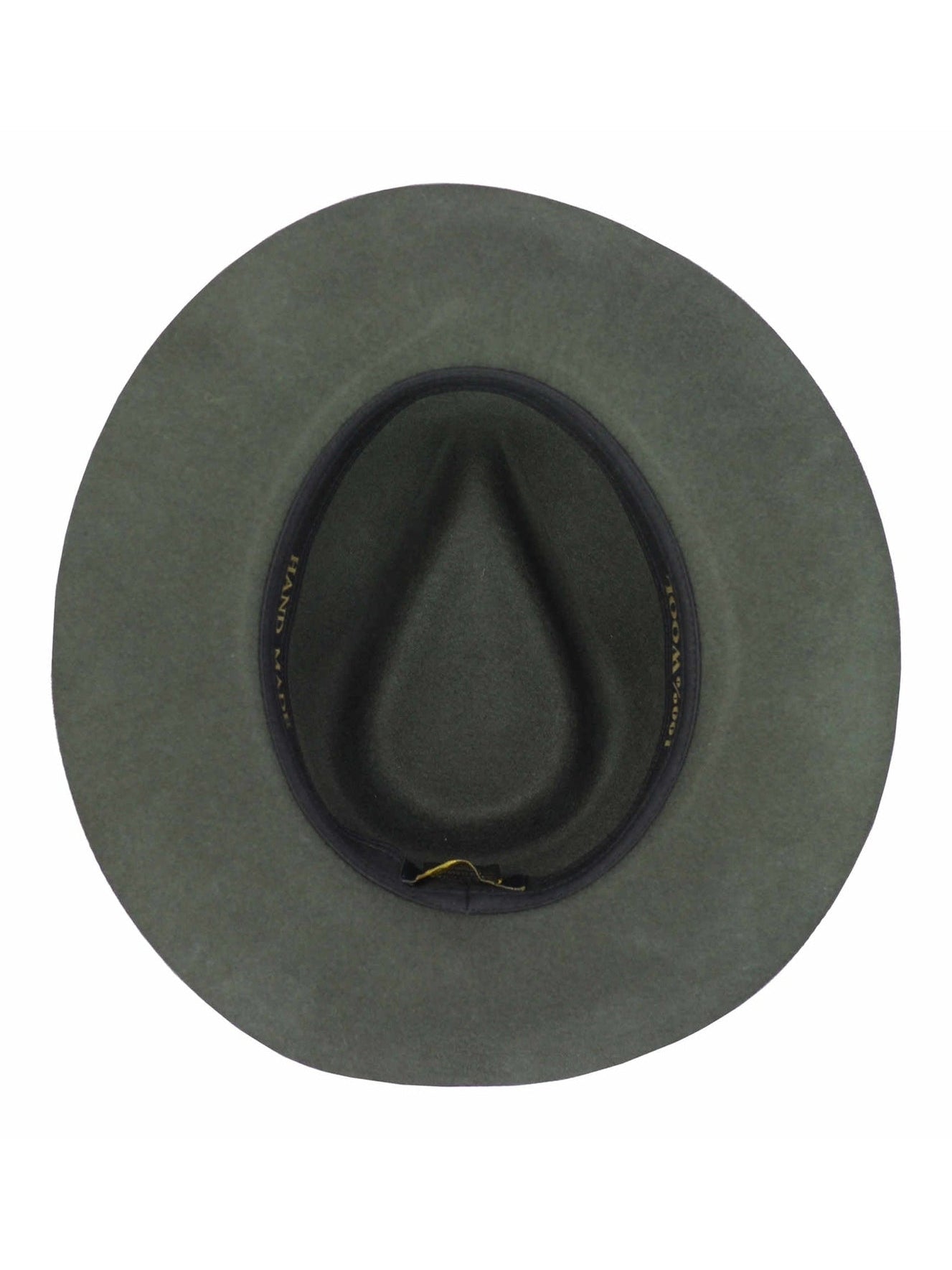 100% Wool Green Fedora Stiff Hat