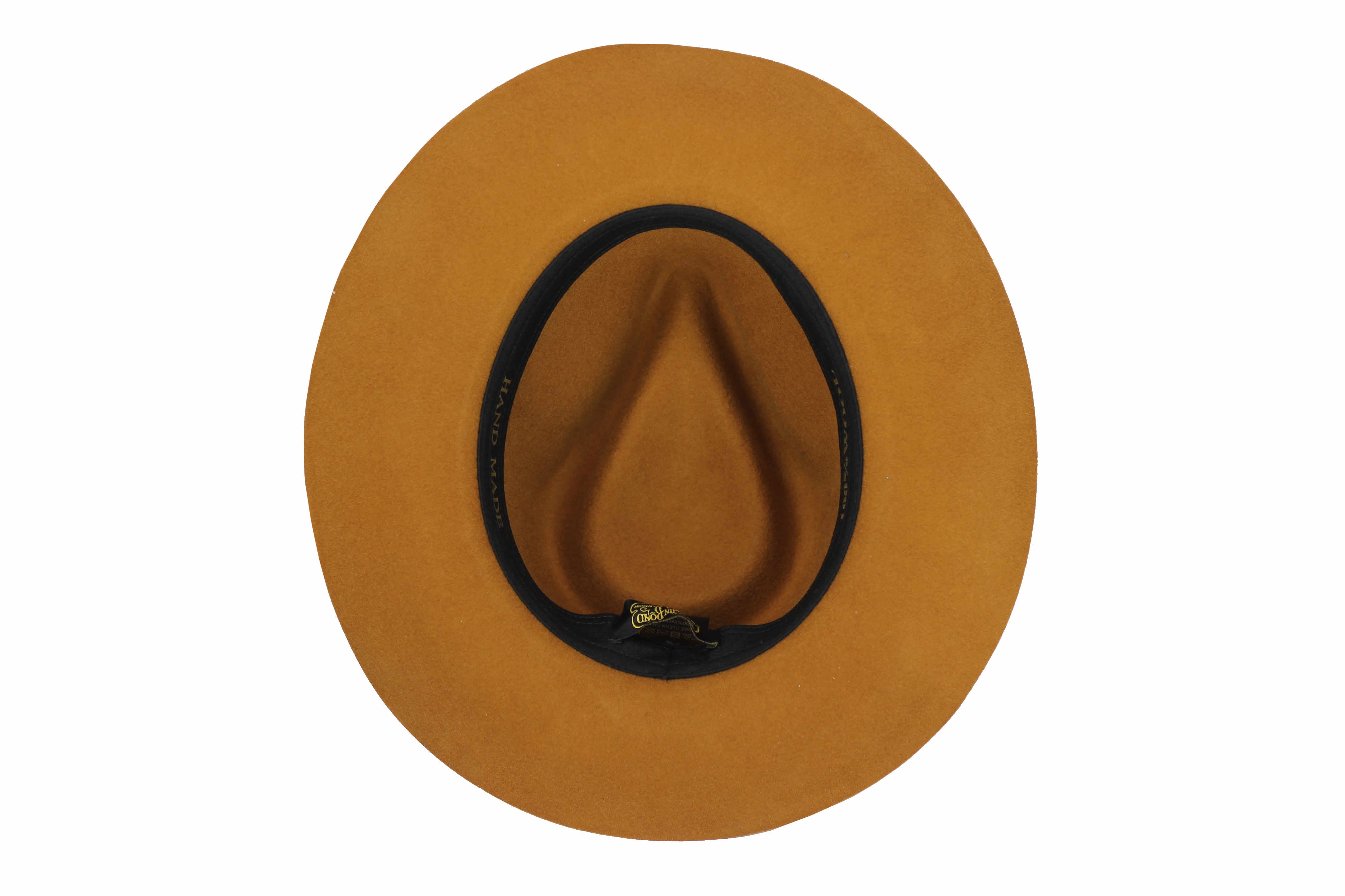 100% Wool Musted Fedora Stiff Hat